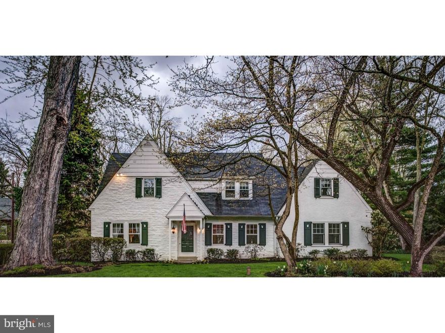 Charming, sunny and bright, painted stone and clapboard, center hall colonial on a beautiful street in award winning Radnor Township.  Well maintained with enormous curb appeal, traditional features and renovated interiors.  Formal dining and living rooms, spacious family room and newer gourmet eat in kitchen with large breakfast area, access to outside patio and large mudroom area with 2 walk in pantry/storage closets, additional coat closet, back staircase, separate laundry room and two car attached garage.  Large master bedroom suite addition with four additional bedrooms and three baths.    Mature landscaping surrounds the house and flagstone patio which is a terrific spot for entertaining or relaxation.  Located in the heart of the Main Line!  Walk to the train, Villanova University, restaurants and shops, with easy access to 476, 76 and Philadelphia! Don't miss this wonderful home on a fabulous street!