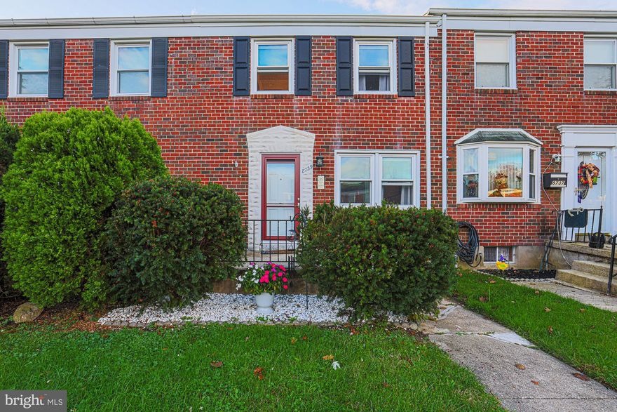 Gorgeous Brick Front 3 Bedroom,  2 Bath Townhome.   The main floor has  New Luxury Vinyl Flooring  in the Living Room and Dining Room.  Kitchen has Stainless Steel Appliances and Butcher Block Countertops,  Refrigerator with Ice maker (2022),   New Garbage Disposal,  Gas Range and Built in Microwave.  The  Kitchen walks out onto the Covered Patio and Fenced Yard.   Upstairs has 3 large Bedrooms and a Full Bath with Ample Storage.   The lower level has a Half Bath and  a Finished Bonus Room that could be used for a second living area, home office or home gym..  The Lower Level also has a Storage Area and Laundry Room with Brand New Washing Machine,  a Wash Tub and Dryer.   Other upgrades to this home are  New Front Storm Door(Master Seal) , New Gutters,   Electrical Panel Replaced in  2018,  Fence from Long Fence 2018,  New Shutters,  Track Lighting Upstairs in Hallway,  Replacement Vinyl Windows,  Sump Pump with 2 Battery Back Ups,   30 Year Architectural Shingle Roof and New Gas Line from BGE 2025.
This home is close to Rt 695, Rt95, Shopping, Restaurants and Parks.
