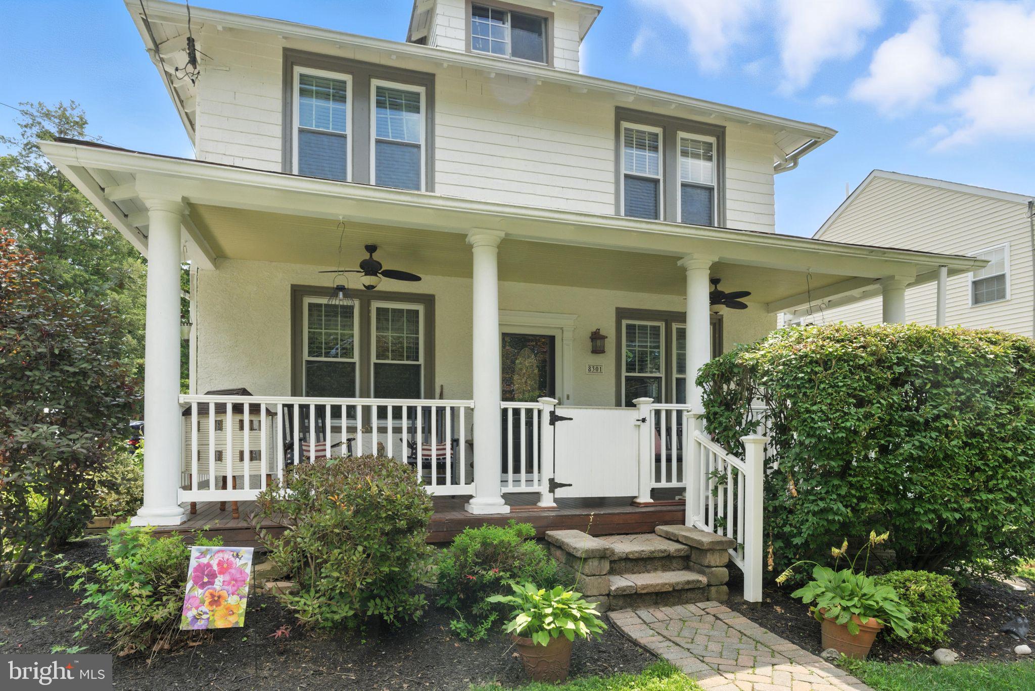 Welcome to 8301 Cadwalader Ave - a charming 3-bedroom, 1.5-bathroom gem situated in Elkins Park. As you step inside, you're greeted by a cozy living room that flows seamlessly into the dining space. The kitchen boasts granite countertops, modern appliances, and ample cabinetry. A half bathroom is located right next to the kitchen, making it convenient for guests. Step out to the sunroom, drenched in natural light. This room is perfect for entertainment and relaxation, whether it's in the summer or fall. Upstairs, the three bedrooms are generously sized, offering plenty of closet space, with a full bathroom conveniently located. The half finished basement offers a versatile space for a home office, den, or storage. Venture outside to discover your backyard oasis filled with beautiful landscaping, patio, and hot tub. This tranquil retreat is perfect for entertaining or enjoying peaceful solitude. A detached garage and shed provide great spaces for additional storage. This home is conveniently located close to the Elkins Park Train Station, parks, restaurants, and a public library. Schedule a tour today before it's too late!