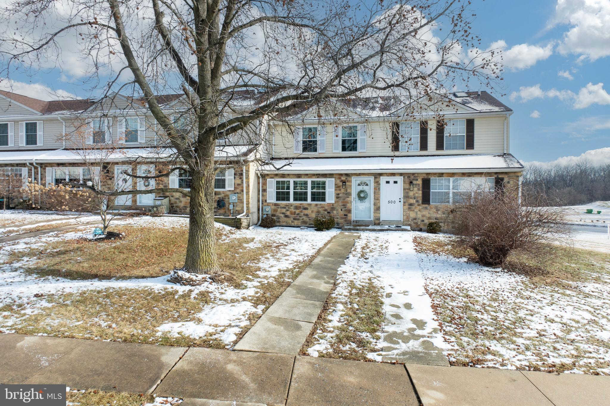 The seller has decided to set an offer deadline of Monday 1/27/2025 4pm.  Offers will be reviewed that evening and responded to by Tues.  Please put Tuesday 1/28/2025 as offer expiration date. Have you been waiting for a home in Beaver Run Knoll??  Your opportunity has arrived.  Charming Beaver Run Knoll townhome is MOVE IN READY! This meticulously maintained 3 bedroom, 2.5 baths home has many features. The main floor includes an updated kitchen & powder room, hardwood floor, custom closet, huge family room, and fresh paint throughout the home. Upstairs has a generously sized primary bedroom with private, full remodeled bathroom. Also on the upper level is shared bathroom, 2 additional bedrooms, and ceiling fans. The lower level is  finished, with laminate floors, office/home gym, and a new (2023) sliding glass door that leads to a generously sized stamped concrete patio.   All this and mechanically updated as well with HVAC system replaced in January of 2018, and  roof replaced in Fall 2015 ....Ready for a new owner! As part of the community you can have access to 3 playgrounds, tennis/basketball/pickle ball court, community dog park, swimming pool and club house! This townhome is conveniently located to Route 30 bypass, Downingtown restaurants, shopping, hiking and biking trails, Lloyd Avenue Dog Park, and the Downingtown R5 train station.  Also included with acceptable offer is a 1 year American Home Shield, Shield Plus home warranty.!!