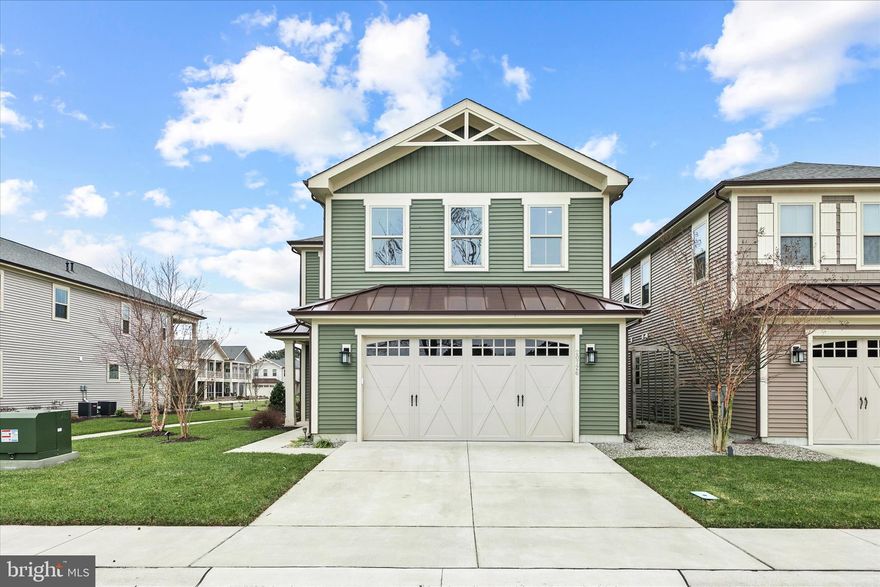 Do not miss the chance to own this move in ready 5 bedroom 3.5 bath NV Homes Hamilton Place II in Bay Forest’s sought-after Waters Edge—just steps from the kayak launch!  Impeccably maintained and sold mostly furnished this house will impress from the moment you enter. The beautiful two-story foyer with engineered wood floors flows into the bright, open great room, kitchen, and dining area. The great room features recessed lighting, windows on two sides, and a large but cozy tv area, The chef’s kitchen is a showstopper with high end countertops and cabinetry, tile back splash, stainless appliances, farmhouse sink and an expansive island—perfect for entertaining. The dining area opens to a screened porch and patio overlooking beautifully landscaped open green space.  The primary suite is conveniently located on the main level and offers a tray ceiling, walk-in closet, and spa-style bath with dual vanities and a beautifully finished walk-in shower. You’ll also love the welcoming drop zone just inside the garage and a main-level laundry room. Upstairs features four bedrooms, two full shared baths, and a spacious loft with projection entertainment system, dry bar, and beverage fridge.  Step out onto the full-width upper porch and catch the bay breezes from Indian River Bay.  A home inspection was completed to prepare the house for listing.   Bay Forest is a Platinum Award-Winning community offering resort-style amenities, clubhouse with grille and lounge, three pools (one with lazy river), tennis and pickleball courts, fitness center, recreation barn, walking trails, kayak launch, beach shuttle, gardens, and more. This community and home will wow you!