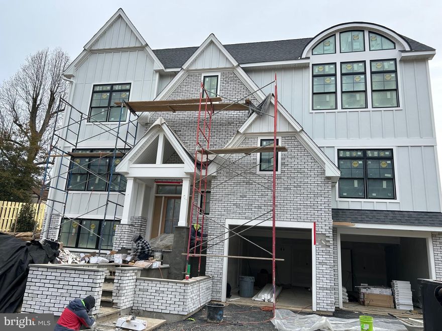 Quick delivery new construction built by local custom builder, Craft Custom Homes, LLC! Ready for end of March delivery. Welcome to 605 Centennial Avenue in Media Borough - a short distance to State Street's shops, many restaurants and entertainments spots. The 2-car garage leads to the ground level recreation room with a wet bar and convenient half bathroom. This is the 1st stop for the 3-stop elevator! The main floor has the great room with coffered ceiling, gas fireplace, and beautiful 7.5 inch engineered wood plank flooring. The spectacular kitchen with breakfast bar island is highlighted by the adjoining scullery kitchen which also services the adjacent dining room, perfect for entertaining. Also on this level is another convenient half bathroom and the all important home office with a concealed entrance for privacy. The 2nd floor has the spacious primary bedroom and the unique primary bathroom with "wet room". Also on this floor are 2 junior suites each with their own en suite bathroom. The 3rd floor offers the 4th and 5th bedrooms sharing a Jack & Jill bathroom. Outside you'll find the covered porch, perfect for entertaining overlooking the fully-fenced rear yard. There is gate access to the short walking path to 6th street for a more convenient walk to town!