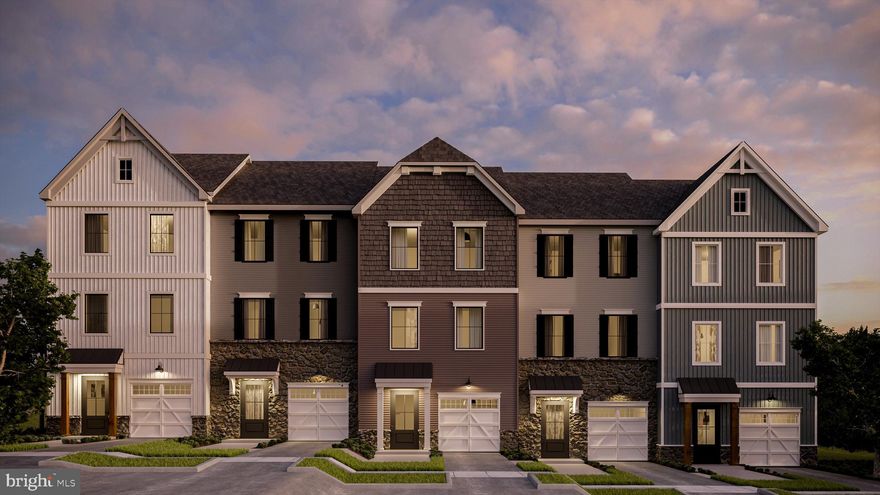 The Hayward is a 3-story townhome with 3 beds and 2.5 baths. Enter the home on the first floor into a Foyer space with coat closet and access to the Garage. The Garage has a single door and fits two cars deep, with storage space at the rear of the home. The main living area is on the second floor and features a Family Room, Kitchen, Dining Area, and Powder Room. The upgraded kitchen boasts recessed lighting, upgraded cabinets, quartz countertops, a gas range, and stainless steel Whirlpool appliances. Off the Dining Area is a sliding door that leads out to a composite deck at the rear of the home. Upstairs, the Owner's Suite has a walk-in closet and private bathroom with dual vanity, tile shower, and upgraded tile flooring. Two additional bedrooms with double-door closets, a full bathroom, conveniently located Laundry Room, and hall closet complete the third floor.