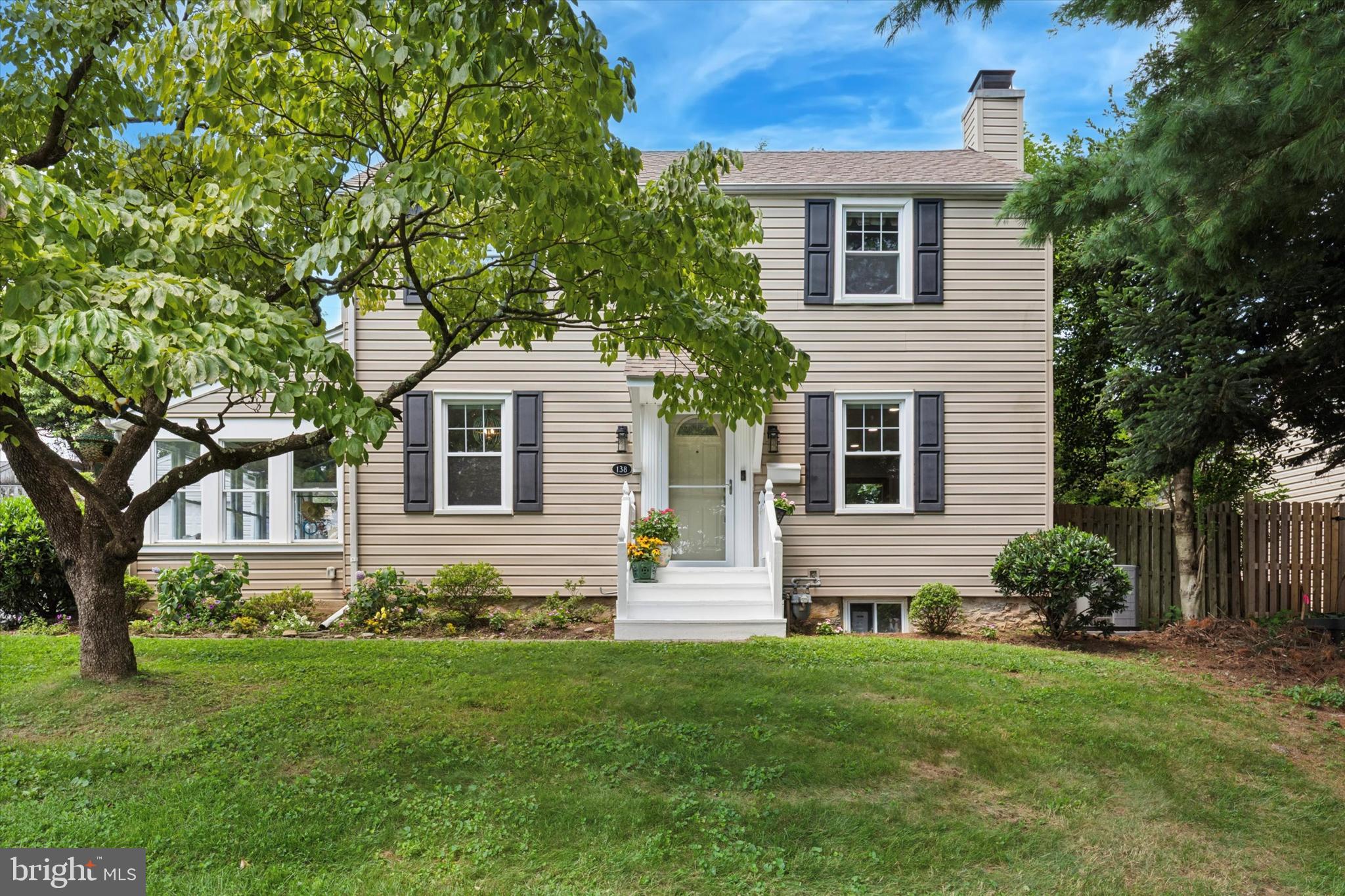 Nestled on a beautiful tree-lined street in one of the most sought-after communities in Wayne, this charming 4-bedroom, 1 1/2 bath colonial offers 1520 sqft plus a spacious 120 sqft 3 season room and invites you to experience the warmth of home. As you approach, the welcoming entrance and great curb appeal greet you, setting the tone for the inviting atmosphere inside.
Step into the bright living room, where natural light pours in, accentuated by recessed lighting and a cozy gas fireplace, creating a perfect setting for relaxation. The sliding doors invite you to the back deck, where you can enjoy peaceful moments or entertain guests.
The eat-in kitchen offers functional granite counters, providing a practical space for your daily culinary needs. My favorite feature is the renovated sunroom just off the kitchen, offering a serene escape with your morning coffee. Adjacent to the kitchen, discover the cozy den with a built-in bookcase and a convenient 1/2 bath, ideal for quiet reading or working from home.
Upstairs, you'll find four spacious bedrooms and a full bath. The primary bedroom stands out with two closets and a charming built-in window bench that offers additional storage, perfect for savoring quiet moments.
The basement provides practicality with its convenient laundry area and is also great for storage, ensuring ease in your daily routine.
This is the home you've been waiting for. Just a short stroll (via sidewalks, a rarity) from Bo Connor Park, Warren Filipone fields, Wayne Elementary School and the scenic Radnor Trail, this charming residence offers the perfect blend of comfort and convenience. Located just 20 miles from Center City, it provides an ideal mix of suburban tranquility and easy city access. Situated within the highly regarded Radnor School District,