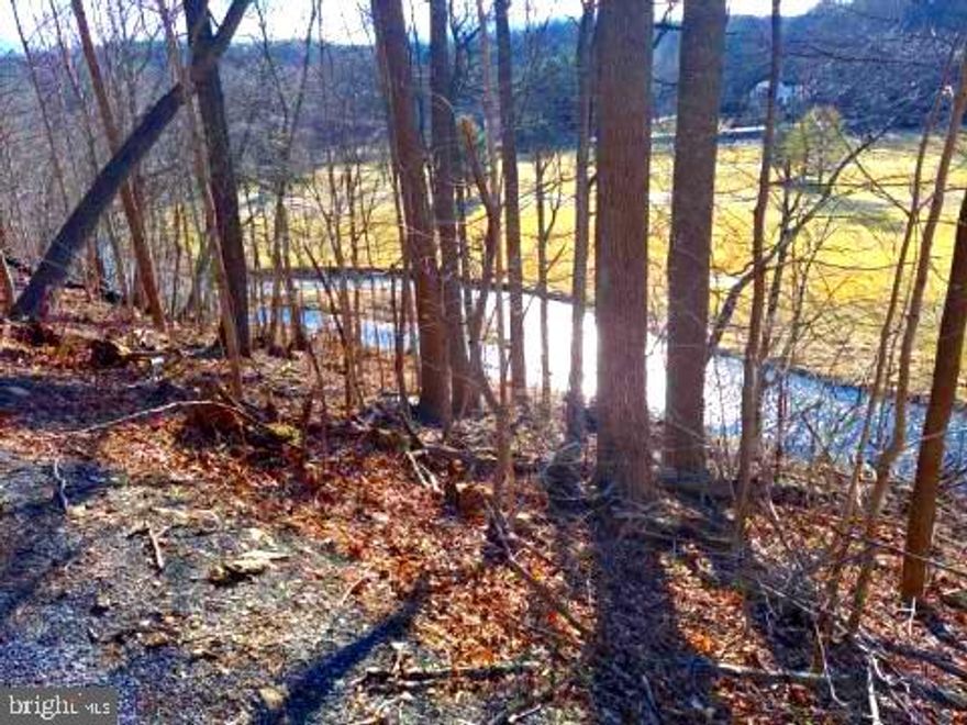 One acre lot, on a most interesting setting; tucked into a wooded Carroll Valley hillside, with the creek running below, also touch the Carroll Valley Golf Course. Stones throw away from the resort and the ski slopes, it's a perfect get away spot. Previous sellers have have have compiled house and site plans to fit the unusual terrain. Ready for someone with vision to build  out of ordinary homes. Because the slope is greater than 15%, a normal perc test can not be done. It will need to have one of the Alternate septic systems designed.
Near Historic Gettysburg, National Military Park, and Museum, Liberty Mountain Ski Resort, Golf Courses, beautiful orchards and wineries. Similar one acre lot is also listed next to this one.