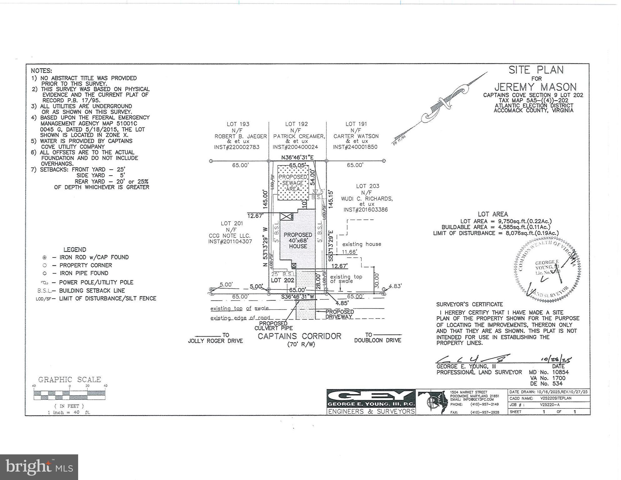 CAPTAIN'S COVE - Land