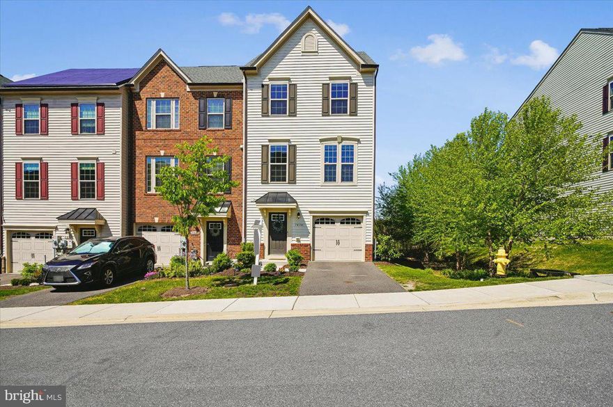 ANOTHER $10,000 PRICE REDUCTION!!  PLUS  SELLERS AGREE TO GIVE BUYER A $5000 CLOSING COST CREDIT AT SETTLEMENT!!  Truly Stunning, this spacious three level end unit townhome offers a bright modern floorplan with upgrades spread throughout 2,320 SF of elegance.  Offering three Bedrooms, two full Baths and two Powder Rooms.  The entry level features a large Recreation Room that has access to a private, fenced Patio.  This level also has a convenient Powder Room.  Step up to the second level, featuring an expansive kitchen with a large island that opens to a light filled living room.  The window lined kitchen with a glass subway backsplash provides a perfect  dining area with more natural light, that opens to a large deck with a great view, perfect for all your cookouts.  The gourmet kitchen is equipped all energy efficient stainless steel appliances, granite counter tops and lot's of cabinet storage space .  There is also a convenient Powder Room on this level.  The upper level offers three generous bedrooms, two full bathrooms and a convenient laundry area.  The Master Suite offers a tray ceiling, an oversized walk-in closet, a luxury bathroom, offering a soaking tub and a separate seated shower.  This beautiful townhome offers access to Parkside's vibrant Community amenities including a Clubhouse, Pool, Fitness Center and Playgrounds, all included in the HOA Fee.  This is a prime location,  with access to Routes 295 and 95, minutes  to Fort Meade and Arundel Mills Mall, with  friendly commuter routes to both Baltimore and WDC.