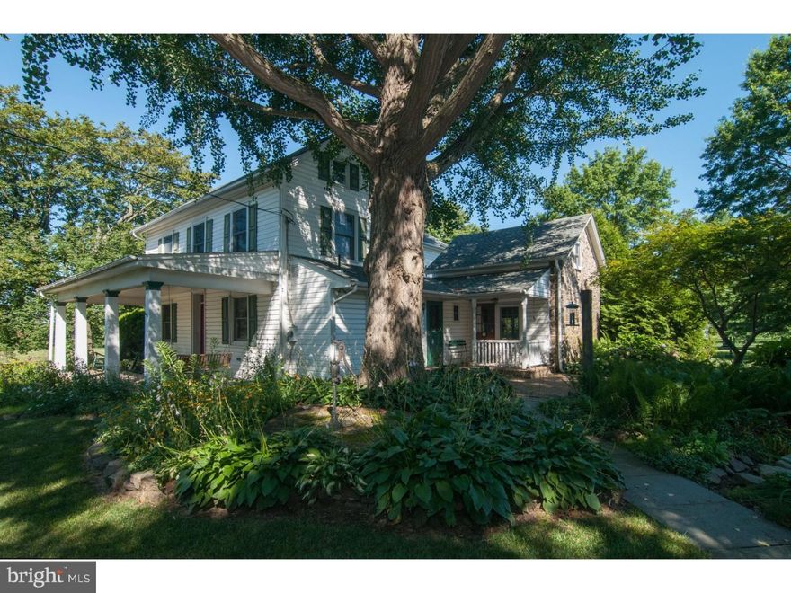 Historic and Charming Farm Home perfectly situated on almost 3 acres of fenced pasture. Included with this mini estate is a 4-Bay Stone Garage with a 48 x 12 2nd story. Plus a 3 Story Bank Barn with 3 Stalls and Tack room complete with electric and water plus additional large rooms above. The main house features a large kitchen area with an island, walk-in pantry and large bay window offering great views of the property. Spacious dining room and living room with marble gas fireplace and antique front doors. A unique summer kitchen with a walk-in-fire place and loft area add additional charm to this home. The upstairs is complete with 3 bedrooms showcasing original plank hardwoods and exposed beams. Relax on the covered front porch and enjoy the fish pond with a waterfall. The current owners have done numerous upgrades and enhancements. This home offers a special quality of life! A MUST see home!!