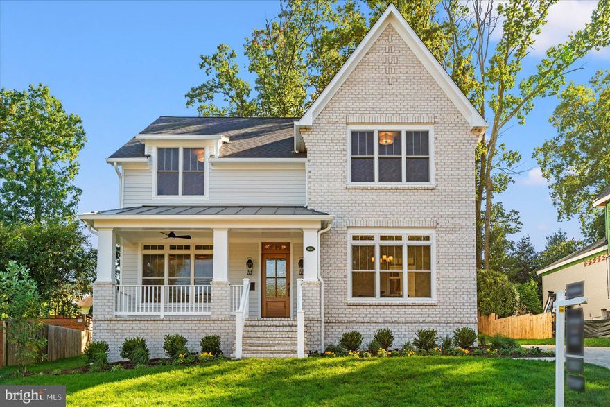 Stunning new construction in North Ridge - Monticello Park featuring 5 bedrooms plus a home office and 4.5 baths. Gorgeous finishes, custom trim and built-ins, beautiful lighting, fabulous tile and more.  A large front porch welcomes you to the entry and into a grand foyer. A home office with double French doors is to the left while a dining room with custom trim detail is found on the right. The large hall - with a half bath and coat closet - leads you to the family room and kitchen. The kitchen is a stunner - with contrasting cabinetry, amazing lighting and beautiful countertops. The large island is a great area for entertaining, and a built-in breakfast nook is perfect for everyday meals. The kitchen boasts a 48 inch range with custom hood and ample counter space and cabinetry for storage. Adjacent to the kitchen is a mudroom with checkerboard tile  and butler's pantry/bar area with a walk-in pantry. Upstairs are 4 bedrooms and 3 full baths plus a laundry room. The primary bedroom has a custom-built walk-in closet and large en-suite bath with a soaking tub. Light blue cabinetry and soft carrara tile make this space feel like a true spa-like retreat.  Bedroom two features an en-suite bath with a walk-in shower, while bedrooms three and four share a hall bath with double vanities and a separate tub/shower combo. Need space for guests or an au pair? The lower level includes a great guest space with a fifth bedroom and an adjacent full bath. A large recreation room  and a game area plus a wet bar are perfect for a playroom or for watching the big game. A separate home gym (could even be another office or hobby room) and utility space round out this level. The rear screened porch is great for hosting friends and family! A detached garage has been permitted and would be easy to add. You will love living in North Ridge - enjoy easy access to Monticello Park and "The Pit" park - walk to Del Ray or take a short ride to Old Town. With easy access to major commuting routes and Reagan National Airport plus direct bus access to the Pentagon, commuting is a breeze. Welcome Home!