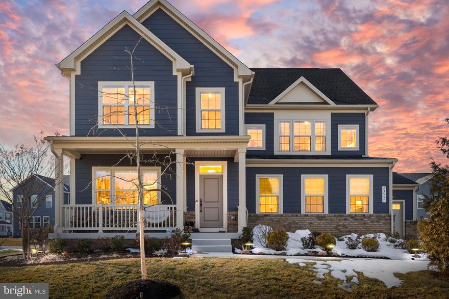 Welcome to this stunning 2023-built Colonial in the highly sought-after Hartland Community! This spacious 5-bedroom, 4-bath home offers over 3,350 sq ft above grade plus a fully finished basement — all freshly painted and move-in ready. The main level features gorgeous LVP flooring throughout, a desirable main-level bedroom with full bath — perfect for guests or multi-generational living. The open-concept kitchen impresses with upgraded finishes, quartz countertops, and a massive walk-in pantry, flowing seamlessly into the breakfast area and family room. A generously sized mudroom completes the main level.
Upstairs, retreat to the luxurious primary suite featuring a elegant tray ceiling, two walk-in closets, and a spa-like en-suite bath with a separate soaking tub and shower stall. The bedroom level also boasts a versatile loft area, conveniently located laundry, and additional spacious bedrooms — all with walk-in closets. The finished basement is an entertainer's dream featuring an open rec room, wet bar hookup, a large den ideal for a home gym, plush carpet, and a walk-up exit to the backyard. Additional basement highlights include a sump pump, water softener, radon mitigation system, and rough-in for a full bath — plus ample unfinished storage space.
Outside, enjoy easy access to a fenced backyard with generous space for outdoor living. The oversized 3-car garage rounds out this exceptional home. Zoned for Loudoun County Public Schools. This one checks every box — don't miss it!