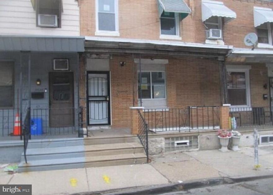 List price is $42400. Built in 1920 and located in the Kensington neighborhood, this attached rowhouse offers approximately 794 finished square feet, two bedrooms, one full bath, unfinished basement and covered front porch. This home sits on an approximate 717 sqft lot. This home is in poor condition, needing total rehab.