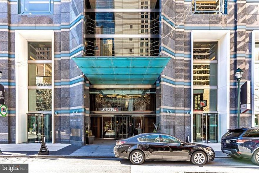 Live on top of the World…Two Liberty Place! is the place to be. This condo on the 42nd floor is a  1 bedroom plus den that can be used as a bedroom / 2 baths unit with spacious open floor plan with hardwood floors. Then walk into this sizable great room surrounded by glass walls of windows including a Chefs Gourmet Kitchen with stainless Miele Appliances, Sub Zero Fridge and Wine Fridge, built-in Miele Expresso maker and granite countertops with Island breakfast bar and Dining area to entertain. Down the hall you will find Den/Office, 1 large private bedrooms with their own marble baths and generous custom closets. Onsite services, 24 hour concierge, doorman, car service, fitness center, endless pool, Yoga studio, meeting room, Spa lounge, Sauna/massage room, Media/Billiard Room and Skyline Lounge. Valet and additional parking below the building for an extra fee. Walking distance to Restaurants, Shops, Parks, Cultural Events and NightLife. This luxurious lifestyle with maximum privacy and convenience!