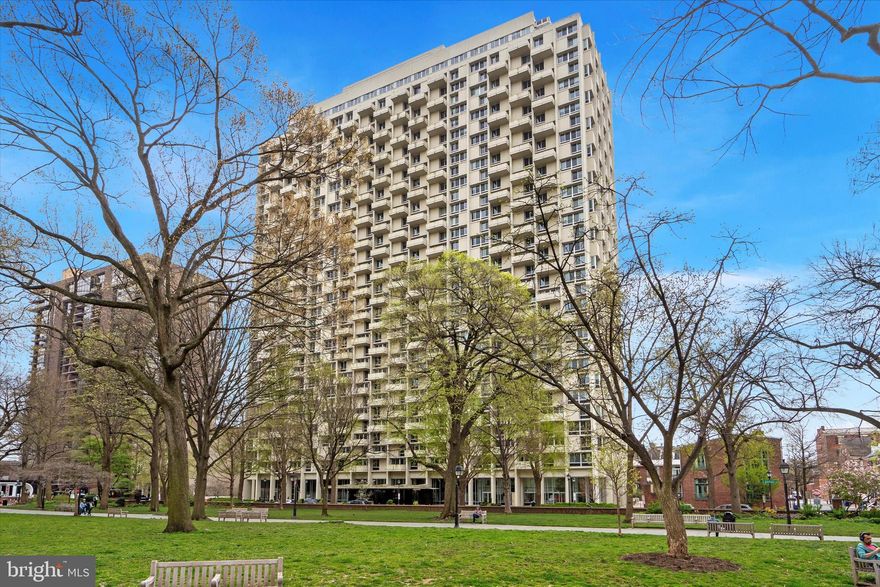 Rarely does an opportunity like this present itself – the chance to personalize a 2-bedroom, 1.5-bathroom corner unit, making it your very own sanctuary in the sky. Perched on the 17th floor above neighboring buildings, this unit offers breathtaking river and city views that seem to go on forever. The residence spans 1,200 square feet and boasts an open floor plan with hardwood floors throughout, perfect for entertaining. Large, southern exposure living room windows flood the living space with natural light.

The Hopkinson House is one of Philadelphia's most coveted addresses, situated on the southern edge of Washington Square. Historical landmarks, cafes, restaurants, shopping, galleries, entertainment, and public transportation are mere steps away, offering the best of city living at your doorstep.

Features of this corner unit include a foyer entrance, galley kitchen that opens to the dining room with decorative fireplace mantle and a large sunny living area. The spacious primary bedroom has stunning western views of Philadelphia’s skyline, two double wall closets and ensuite half bathroom. Well appointed second bedroom and full hall bathroom. The fabulous closet space throughout and in-unit washer/dryer hookups add to the convenience and comfort of this unit.

The building offers an array of amenities, including a rooftop swimming pool and large sundeck, a 24-hour front desk/security staff, property management and maintenance staff on-site, solarium and library. A tranquil courtyard with lush landscaping, sculptures and waterfall fountain provide a lovely retreat within the city. The condo fees cover natural gas, electricity, heating, air conditioning, water/sewer, as well as cable TV and high-speed Internet, providing exceptional value and convenience. For added convenience, there’s a full service food market within the building, The Market at Hopkinson House offers deli, sandwiches, salads, hot beverages, produce, groceries and dairy products. The Market is accessible from the lobby and from the street.

Bring your vision and don't miss the chance to transform this exceptional residence into your dream home, where luxury, convenience, and breathtaking views converge seamlessly. Schedule your showing today and experience the unparalleled lifestyle offered by Unit 1717 at The Hopkinson House.