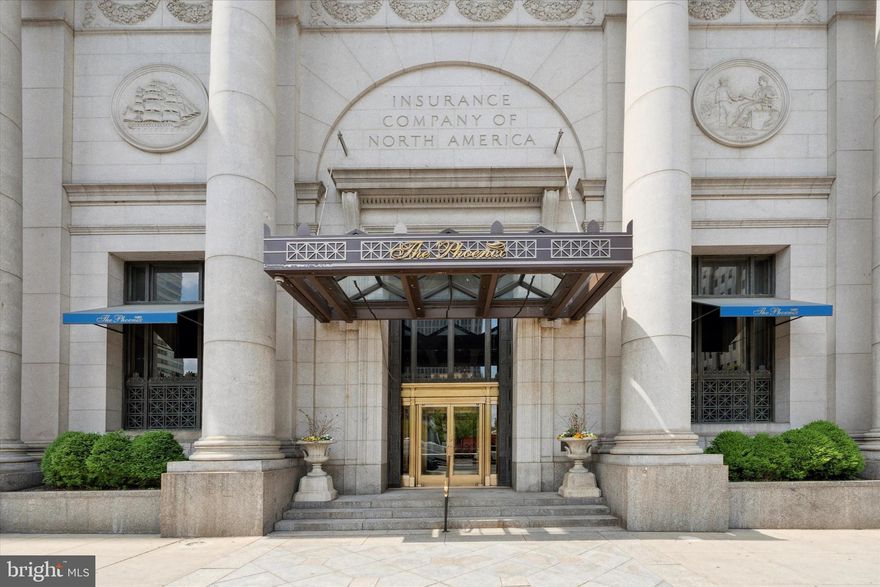 Incredible opportunity to own a rarely available upper floor unit in the iconic Phoenix Building.  Located in the heart of Center City, this 2 bed/2 bath condo has been wonderfully cared for and is ready for its new owner.  At almost 1500 square feet, this is one of the larger units available in the building.   As you enter, you'll immediately be graced with bright light shining in on the  open  kitchen and living area.  With brand new flooring and fresh paint throughout, you simply need to move-right in.  The primary bedroom located off to the left features square footage comfortably large enough for a king-size bed and more, while also boasting an en-suite bathroom.  Following along the right side of the kitchen, you'll find a den/office room, an additional large full bathroom, and a second bedroom bathed in natural light. The building itself is meticulously maintained and offers a full range of amenities, including valet parking, concierge service, club rooms, conference rooms, an upscale fitness center, and above all else, a 20th floor roof with breathtaking views of our surrounding City!  Positioned at the corner of 16th and Arch, you'll find yourself mere minutes from City Hall, the Parkway, endless modes of public transportation (including direct indoor access to Suburban Station), and countless restaurants, bars, theaters and museums for entertaining yourself and guests.  Make the Phoenix your new Home!  Monthly valet parking is available for $398/month, and Sellers will provide credit for 1st year of parking fees!!