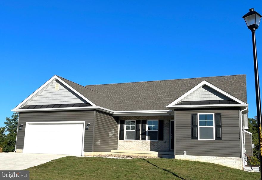 To Be Built, Pre-Sale....Customized rancher with approx 3500 finished sqft.  Home features kitchen with island, granite countertops, pantry and stanless steel appliances, large Family Room with gas fireplace, and formal dining room on the main level.  The main level master bath has handicap accessible tub/ shower while the second hall bath is handicap accessible with bidet.  In the lower level there are 2 additional bedrooms, second master bath, separate office, rec room, wet bar and media room.  Home has 10x12 rear covered porch, brick front porch, 2- car garage with auto opener and 3-car wide concrete driveway for additional parking.