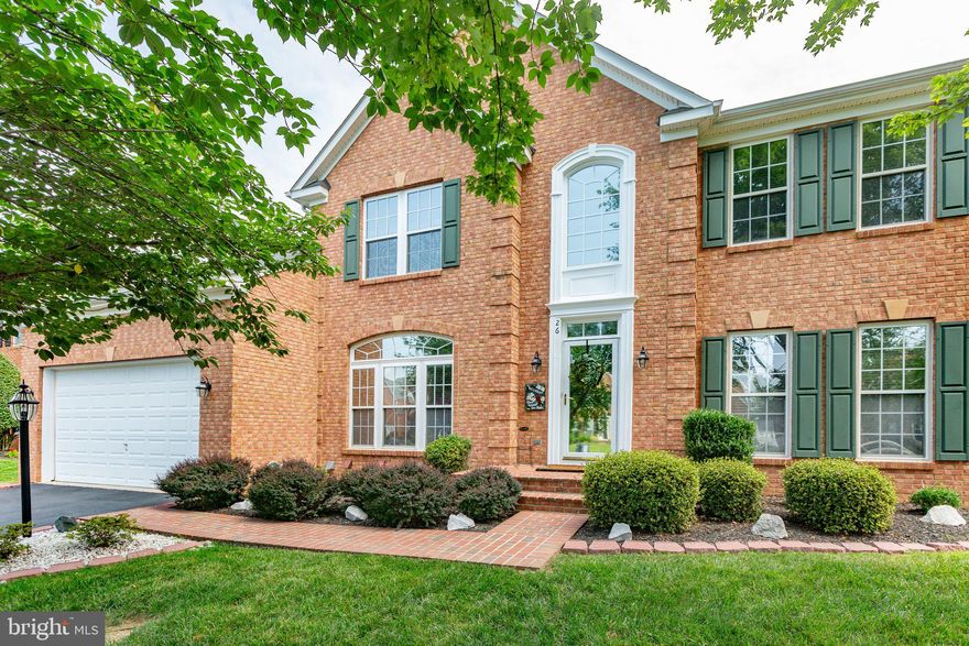 Welcome to 26  Bruce Street,  This 4 bedroom, 5 bath home with 3 finished levels is on over a quarter acre! This gorgeous brick front home features a beautiful 2 story foyer, office/study, amazing windows throughout,  crown molding, tray ceilings, a finished basement, hardwood floors, sun filled kitchen/morning room and so much more.  As you walk into the kitchen you will love the large island with gas cooktop, gorgeous cabinets, stainless steel appliances, double oven, and pantry! On the upper level you will find the primary bedroom with sitting area, primary bath suite, and  3  additional bedrooms, one with a private full bath.  The walk out basement features a large recreation room, full bathroom with shower and large storage area. You will love entertaining on the beautiful tiered deck and a huge stamped concrete patio that is surrounded by a lush backyard and some trees for privacy.   You can keep that lush lawn looking great with the sprinkler system!  This house sits at the end of a cul de sac so there is minimal traffic.  If you are looking for home that has been meticulously kept, located close to shopping, hospital, and easy access for commuting to Washington,  Quantico, Fredericksburg,  and Richmond you won't want to miss this one!