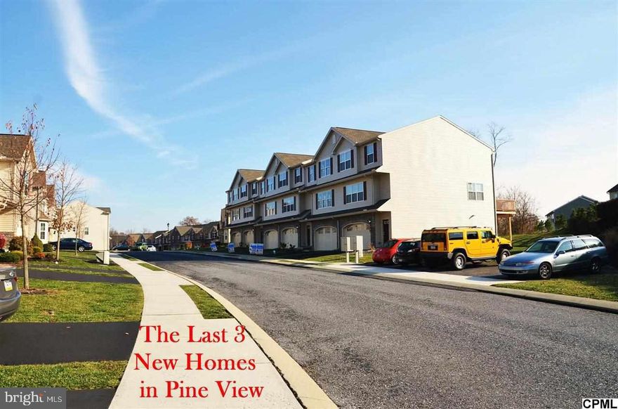 The Last Building in Desired Pine View Community built by Classic Communities! New Unit ?Mallard Model? offers 3 bedrms, 2.5 bath, 1.5 car Garage. Kitchen opens to Dining Rm w/Slider to Deck, SS Appliances, Island w/Overhang. Finished walk-out recreation room.  Upgraded carpet, vinyl & Pluming Fixtures thru-out the Home. 1 year Warranty! Great private, treed townhome community. Excellent location near major routes and shopping.