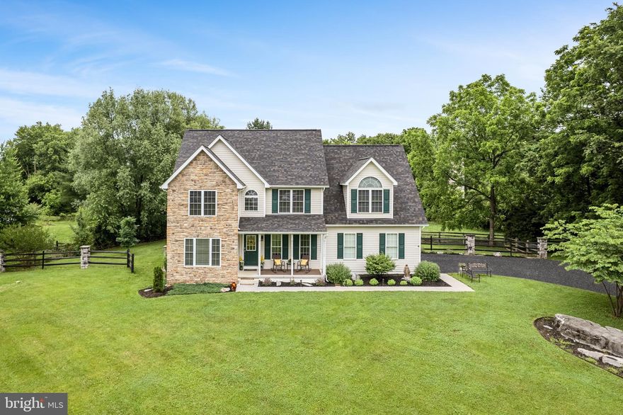 OFFERING UP TO $5,000 CREDIT FOR CLOSING COSTS OR RATE BUY DOWN TO A REASONABLE OFFER! Gently used zero-turn lawn mower may convey with the purchase upon receipt of a reasonable offer.  Welcome to this stunning 4 bedroom colonial home, nestled in a quiet cul-de-sac within the established neighborhood of Rocky Marsh Estates.
As you step inside, you'll find a front study that is perfect for a home office, featuring oversized windows that let in plenty of natural light.
The farmhouse-style kitchen is an ideal space for culinary pursuits, complete with large quartzite countertops and an oversized kitchen island. It boasts updated cabinetry, stainless steel appliances, and a cozy coffee nook, all within an open floor plan that is perfect for entertaining and daily living.
Adjacent to the kitchen is a living room with a propane fireplace, along with a formal dining room that provides additional seating options.
Upstairs, you will find four generously sized bedrooms, including a serene primary suite that features dual closets, a sitting nook, and a luxurious ensuite bathroom complete with a soaking tub and a step-in shower.
A dedicated laundry area on the bedroom level adds extra convenience.
The upgraded basement features a sun door that allows natural light to fill the space. This beautifully finished basement, complete with a full bath, beautifully painted concrete floors, and a versatile bonus room that can transform into a fifth bedroom, also includes pre-installed cabinetry that can easily become a kitchenette with just a few additions.
Extend your lifestyle into the outdoors on this nearly one-acre (.99) lot, offering peace and serenity with a fenced-in backyard that includes space for gardening and mature landscaping.
The expansive rear deck is partially covered, creating an inviting all-weather outdoor living environment. 
Additional features include a large storage shed and a two-car garage.
The gutters, downspouts and roof are newly installed as of October 2024 and include a transferable warranty.  The hot water heater and HVAC system were upgraded in 2018. The home features vinyl flooring throughout, with carpeted bedrooms for added comfort. Bring your best offer for this rare opportunity to live in lovely Rocky Marsh Estates.