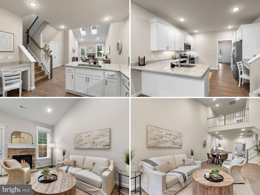 Welcome to this beautifully maintained 3-bedroom, 3-bathroom villa style home, built in 2021 and designed for easy living in a vibrant 55+ community. Offering a thoughtfully designed space, this home blends modern style with everyday functionality.
Step inside to an open-concept layout featuring a spacious living room with abundant natural light from the skylights in the vaulted ceilings.  The large living room has a cozy natural gas fireplace for those cold winter days. The luxury vinyl plank flooring is throughout the main level for low maintenance. The gourmet kitchen is a chef’s dream, showcasing granite countertops, stainless steel appliances, a large peninsula island with seating, and plenty of cabinet space. Enjoy the ample storage of the large built-in pantry. 
The main-level primary suite offers a peaceful retreat with vaulted ceilings.  A walk-in closet and a spa-like en-suite bath complete with dual vanities and a step-in shower. Upstairs, you’ll find two additional bedrooms with their own full bathroom and loft space—ideal for a media room, hobby area, or visiting family.
Enjoy morning coffee or evening relaxation on your private patio, with minimal exterior upkeep required thanks to low-maintenance community living. Additional features include an attached garage, main-level laundry, and energy-efficient systems including a programmable thermostat.
Located close to great shopping you're minutes from Central Park, Costco, and multiple dining options!  There are many medical facilities nearby.  The scenic VA Central Railway Walking Trail is less than 2 miles away. This home is perfect for those seeking comfort, convenience, and community. Don’t miss the chance to join this welcoming neighborhood!