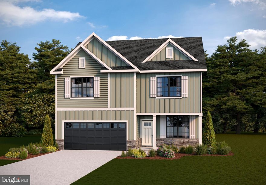 Nestled within stream valleys and lush forest, the exclusive Pinegrove community boasts wooded home sites and a plethora of amenities for an active lifestyle. The Penwell floor plan includes 4 bedrooms and 2 1/2 bathrooms. The fully finished lower level rec room provides extra space for hosting guests. Upon entering this showcase home, you are welcomed by a versatile flex space that can be customized to suit your family's needs. The spacious open concept kitchen is conveniently located next to the family room, creating an ideal layout for entertaining friends and family