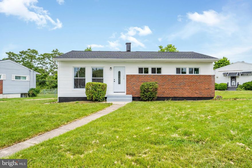 No stone was left unturned in this top to bottom renovated rancher with New Roof in the Harford - Echodale Community. Tastefully designed with stylish fixtures, finishes and modern amenities there is Luxury Plank Flooring throughout the spacious living room with large windows, dining area, and gourmet kitchen with sleek quartz countertops, stainless steel appliances and lots of cabinets. There are 3 carpeted bedrooms on the main level including the Primary's  bedroom with high privacy windows, a ceiling fan and large closet, and a full bathroom with tub-shower combo in the hallway.  The fully finished lower level is fully carpeted with plenty of space for recreation, exercise, and movie night, and there is a second full bathroom with a block wall tiled shower, and a laundry room with hook-ups.  ALL the mechanics are Brand New, and there is ALL New Siding on the exterior. The backyard is a great space for barbecues with family and friends this summer. Located close to parks, dining, shopping and commuter routes with a short drive to downtown. Don’t miss out, schedule your tour today!