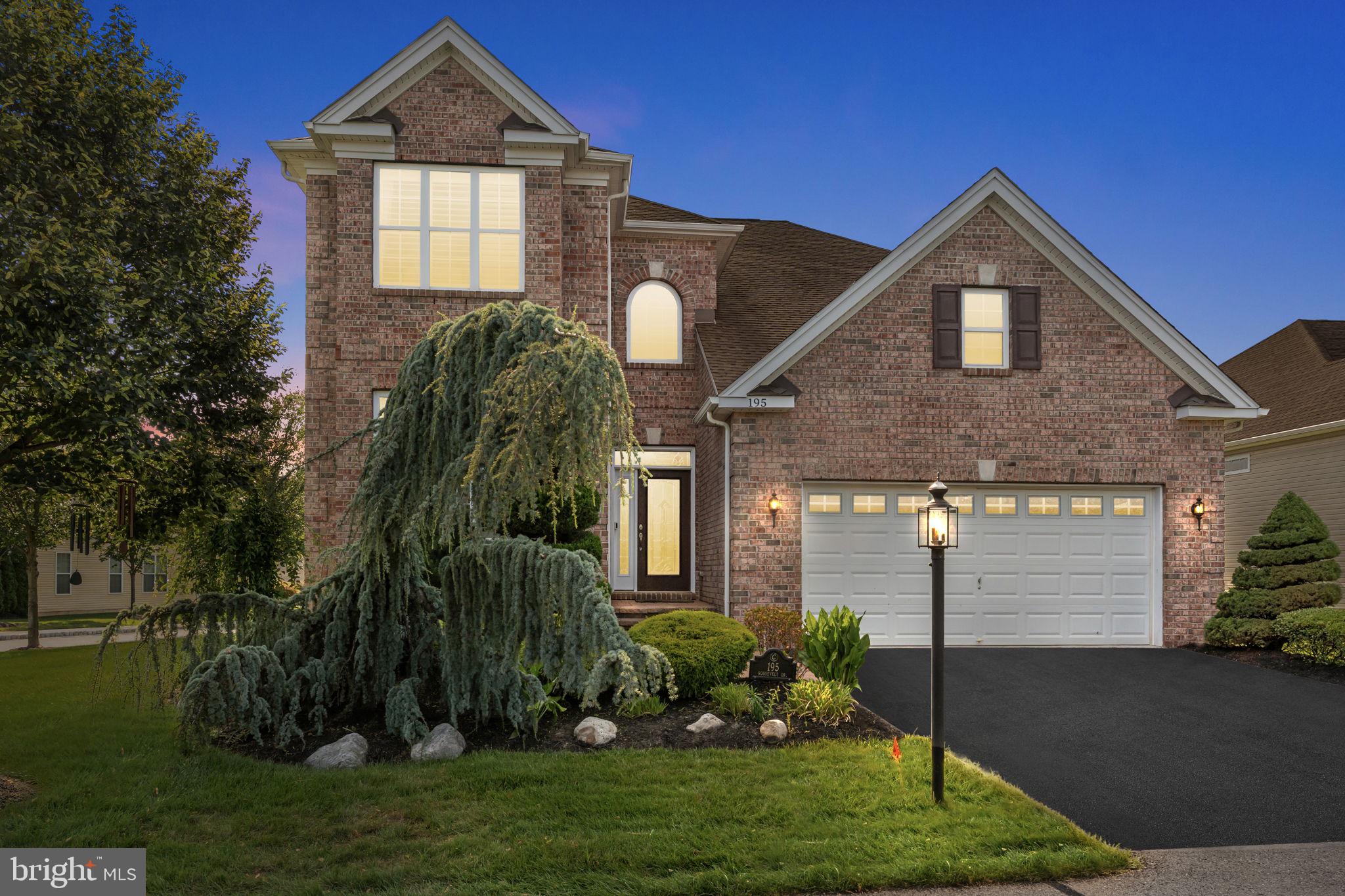 Welcome to 195 Roosevelt Dr – Luxury Living in the Heart of Regency at Yardley
Step into elegance with this stunning Barrington Federal model home, masterfully crafted by Toll Brothers and extensively upgraded with over $100,000 in enhancements. Located on a premium corner lot in the exclusive 55+ gated community of Regency at Yardley, this residence offers sophisticated finishes, thoughtful layout, and effortless main-level living—all just steps from the clubhouse and minutes to major roadways.
From the moment you enter the dramatic two-story foyer, you’ll be welcomed by angled hardwood flooring, stylish custom drapery, and a built-in whole-house speaker system on the main floor—perfect for setting the tone whether entertaining or enjoying a quiet evening at home.
The kitchen is a showpiece of function and style for any home chef with custom 42” cabinetry, gas cooking, a wall oven, a built-in microwave, a warming drawer, and a sunny bay window that floods the space with natural light. A breakfast bar completes the space—ideal for early morning coffee or casual meals.
The expansive two-story living room is centered around a custom marble gas fireplace and opens seamlessly to a backyard oasis featuring nearly $40,000 in custom upgrades—including a paver patio, a built-in paver bar with a granite bar top, a gas grill, a refrigerator, integrated lighting, and an outdoor surround sound system. All patio furniture is included so you can move right in and host your first gathering with ease.
The main-level primary suite is a luxurious retreat with a Closets by Design walk-in closet and a spa-style ensuite bathroom featuring an oversized walk-in shower with custom tilework and a built-in bench seat, dual sinks, upgraded cabinets, and elegant finishes. A second bedroom on the main floor—currently used as a home office—is located adjacent to another full bathroom, ideal for guests or flexible living.
Also on the main level: a separate laundry room (washer & dryer included), access to the 2-car garage, and custom-programmed candle lighting in every front and side window to elevate your curb appeal year-round.
Upstairs, enjoy two more generously sized bedrooms, a third full bathroom, a large walk-in storage closet, and a versatile loft with a Bose surround sound system—perfect for your own private theater or hobby space.
Looking for more room? The full unfinished basement offers an additional 1786 sqft and 10-foot ceilings and is already plumbed for a future bathroom, giving you endless potential to expand.
The home’s custom landscaping is maintained by the HOA for low-maintenance living, and the clubhouse, indoor/outdoor pools, fitness center, and walking trails are just a short stroll away. This home has everything and is the ideal location.