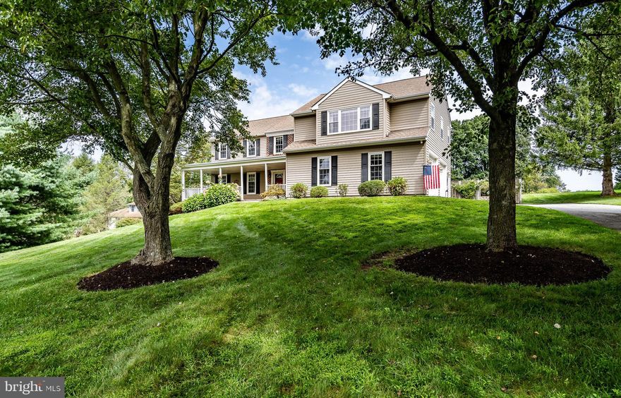 Welcome to 51 Meadow Creek Lane in Glenmoore! Located in award winning Downingtown School District, this property is your own oasis. Situated on a private, beautiful 1.1 acres, this lovely home boasts a large deck, in ground heated pool with spa, large front porch, plenty of room for gardening, playing and enjoying the outdoors.  Upon arrival, you will be greeted with beautiful pear trees lining the driveway.  As you enter the home, you will find hardwood floors throughout the hall, kitchen and dining room. There is a large living room off the dining in the front of the house. The updated kitchen features granite counter tops, stainless steel appliances, large pantry, counter-top seating  and a breakfast area with plenty of room for a table.  This spacious family room has sliders to the deck and a gas fireplace. From the family room you can enter the over-sized heated/AC 2 car garage with extended reach overhead doors and plenty of storage space. Make your way up the staircase to the large master suite featuring a walk in closet pocket door leading tp the large master bedroom with tiled heated floors, a jetted soaking tub and steam stall shower. The master-suite has its own water heater, heat and AC. Three more good size bedrooms, one with its own en suite.  The whole house fan, hall bath, linen closet and spacious office with plenty of closet space finish off the second floor. The finished basement adds great living space for a playroom, workout room, man-cave or even a movie room with  walkout slider. There is also an unfinished space for your laundry area with washer, dryer and plenty of storage with shelves. Attic has built in shelves and is double insulated.