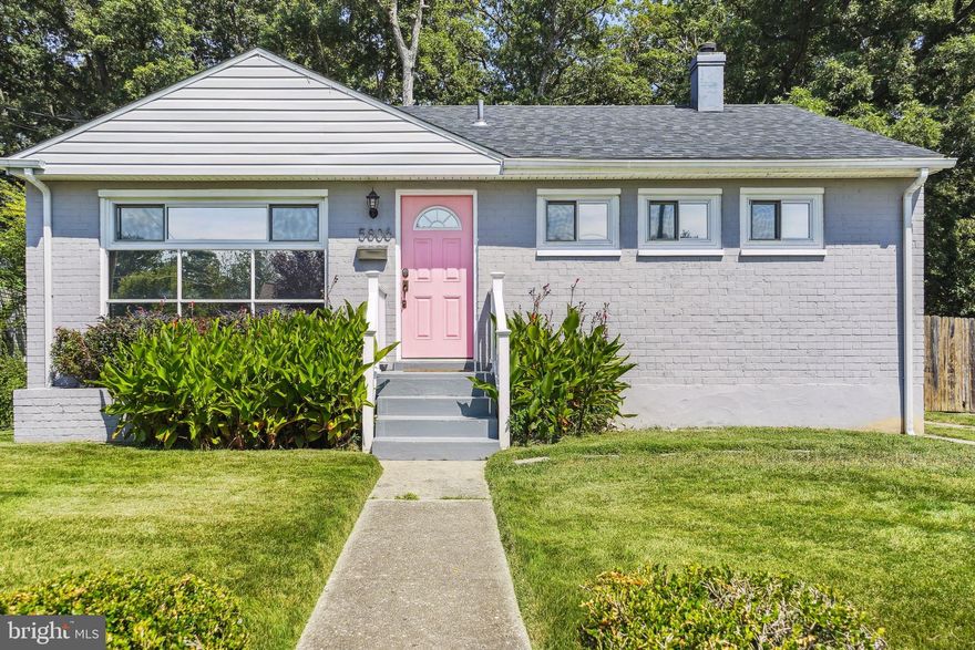 5806 Ottawa St is charming from top to bottom! With over 2000 sq ft, this rambler is completely renovated and waiting for you!  As you pull into your private driveway (easily fitting two cars), you'll discover this home has the cutest curb appeal on the entire block. Near the front door, you'll find knock-out roses, pudster blues (a butterfly plant), and canna lilies.  Travel inside and you'll be welcomed by thoughtful finishes everywhere you look.  The main level boasts hardwood floors throughout the living room and dining area. The kitchen features white shaker cabinets, stainless steel appliances, two skylights, and even a hot water dispenser in the kitchen sink. Continue on the main level to find an expansive primary bedroom with en-suite bathroom, two additional bedrooms and a hallway bath.  As you travel to the lower level, you'll find a large recreation room and not one but two bonus rooms--make them into an office, a den, workout room, or additional bedrooms!  Lower level includes another full bathroom and laundry room too!  Don't forget to check out the fully fenced backyard.  It's huge! The backyard backs to parkland for a private tree lined view.  The rear deck is perfect for entertaining, and the backyard swing conveys too. The home was completely renovated in 2018. It has new carpet and fresh paint on the main level too!  This one is 5 stars!  This home is two minutes from 495 with tons of space, a beautiful yard, and completely move-in ready.  Schedule your appointment today! More photos to be uploaded on 9/7.