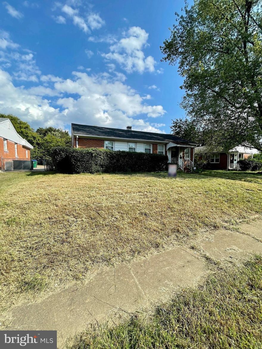 CALLING ALL INVESTORS.....This sturdy 3 bedroom 1 bath all brick home is waiting to be turned from a piece of coal to a beautiful diamond. Wood floors throughout the majority of the home. This house has Central Air & Newer roof. Bring your contractor and your dreams to make this house into a home!