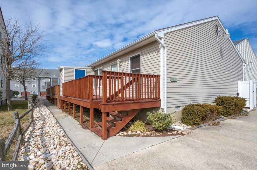 This unique 2 bedroom 2 bathroom Condo is part of a North Ocean condo building with only 3 units.  Located in the tranquil Caine Woods and only 3 blocks to the beach.  This unit has vaulted ceilings in the kitchen and living area with skylights for a nice bright living space.  Conveniently located in walking distance to Shopping, Movies, Mini Golf, Restaurants, Bars, and the Bus.  Enjoy the outdoors on a large front deck with electric awning. 2021 Gross Rental Income $25k.