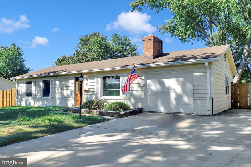 Ranch style one level, 3 bedroom,1.5 bath, in the highly sought after Sterling Park community with almost 1000 square feet of living space. Home has an open concept with features that include  new windows, a wood burning fireplace and upgraded flooring. The spacious and newly upgraded kitchen offers beautiful quartz counter top and stainless steel appliances. Lots of natural lighting bring the living room/kitchen entertaining space to life. One car garage with attic access for storage. Exterior boasts a garden area, and large back yard with spacious shed. Quick access to Dulles greenway, Rt 28, and VRE for an easy commute.