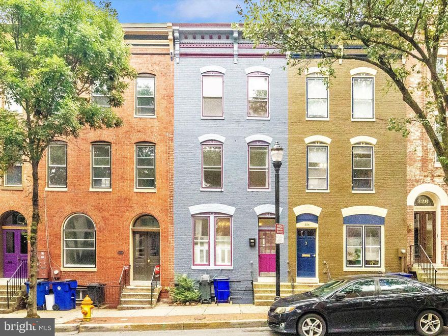 $70,000 price reduction!! MUST SEE! Beautiful renovation of an historic home has retained many classic architechtural features! Plus TWO parking spaces! Stroll to the Carrol Creek Promenade, restaurants, entertainment, shops and Baker Park! Charming features include gleaming wood floors, high ceilings and classic moldings. Newish kitchen has granite counters and stainless steel appliances. Private deck in rear plus a deep garden that leads to your private parking spaces! Make this your downtown Frederick home!