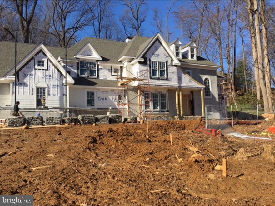 "Welwyn"  - New Construction available for Spring Delivery, on a 2 acre lot in coveted Wayne location.  Adjacent 2 acre lot also available to design and custom build a private residence in a secluded setting, yet convenient to everything.  These two acre homesites are accessed by a private driveway and set on the original country estate of the Pew Family. The adjacent Walter Durham home has been recently meticulously restored.   Built by The Vaughan Building Company, this all new Welwyn plan is well executed with perfectly proportioned rooms, flawlessly merging classic architecture with stylish contemporary design.  The stone and fiber cement siding exterior is designed to fit in to the Wayne neighborhood and offers all the refined finishes and detail you've come to expect in a Vaughan home. Extensive site finished hardwoods throughout, exquisite millwork and moldings, coffered ceilings and abundant built in's.  The gourmet Kitchen includes custom Kountry Kraft ceiling height cabinetry, Thermador stainless steel appliances including two Dishwashers. two Refrigerators, plus 48" dual fuel Range, Quartz & Marble countertops, a beautiful tile backsplash and plumbing fixtures.  A sophisticated Master Suite features a domed ceiling, a showroom closet with island, plus an additional walk in closet. An elegant white marble bath includes current finishes and styling, featuring an 8 foot shower with multiple shower heads and a free standing tub. Each secondary en suite bedroom includes a walk in closet and unique architectural detail. This combination of location, lot size and impeccable craftsmanship is a rare opportunity. Interior photos are examples of Builders work and not this actual home.