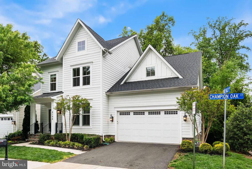 Tucked away on a quiet cul-de-sac just moments from the coveted Lake Barcroft community, this stunning modern farmhouse is the one you've been waiting for. Built in 2016 and impeccably maintained by its original owners, 6198 Champion Oak Court offers the perfect blend of timeless curb appeal and thoughtfully designed interior living across over 4,400 square feet of finished space.
From the moment you arrive, the crisp white exterior, black-accented windows, and welcoming covered front porch set the tone for what awaits inside. The open-concept main level flows effortlessly from a chef's kitchen — complete with generous prep space and casual dining — into the living areas, making it an ideal home for both everyday living and entertaining. A dedicated home office and stylish half bath round out the first floor.
Upstairs, the expansive owner's suite is a true retreat, featuring a spa-inspired bath with soaking tub, dual vanities, and a separate shower. Four additional bedrooms and three full baths provide exceptional flexibility for family and guests alike. Fresh paint and new carpet throughout give the home a move-in-ready feel from top to bottom.
The large finished basement adds valuable living space for a media room, gym, playroom — or all three. Step outside to a generous Trex deck off the kitchen, perfect for entertaining or simply enjoying the outdoors in privacy. The attached two-car garage completes the package.
Homes of this caliber, in this location, don't last.