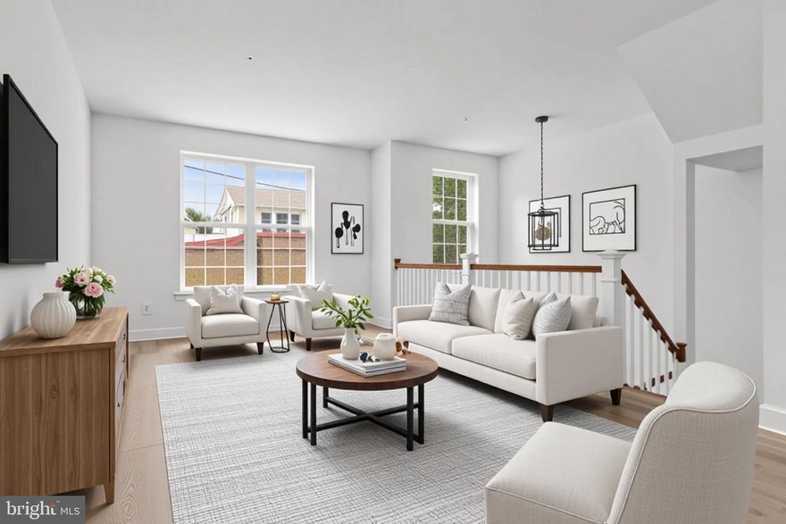 Welcome to Bridgeview Crossing, a boutique townhome community featuring just seven exclusive residences, thoughtfully built by Vuotto Builders, a respected custom home builder known for quality craftsmanship and attention to detail. These beautifully designed homes offer spacious 3- and 4-bedroom floor plans, 2.5 bathrooms, and four levels of well-planned living space, combining modern luxury with everyday functionality. Enter from the covered front porch into a welcoming foyer with a coat closet, then continue into the open-concept main level featuring 9-foot ceilings, luxury vinyl flooring, recessed lighting, and abundant natural light. A convenient powder room and pantry enhance the layout without compromising style. The gourmet kitchen is the heart of the home, showcasing an impressive 8-foot island, 42-inch cabinetry, quartz countertops, and a full suite of GE stainless steel appliances. The kitchen flows seamlessly to your private Trex deck, ideal for entertaining or relaxing outdoors, with the added benefit of a backyard that can be fenced for additional privacy. Upstairs, the primary suite offers a peaceful retreat with a walk-in closet and a spa-inspired bathroom featuring dual vanities, tile flooring, and a walk-in shower with a semi-frameless glass door. A spacious second bedroom, full hall bath, linen closet, and a conveniently located laundry area complete this level. All bedrooms are wired for ceiling fans for added comfort and flexibility. The top floor features a third bedroom perfect for a guest suite, home office, or private retreat.  The finished lower level expands your living space and opens to a second Trex deck, creating even more room for outdoor entertaining. Additional highlights include direct access to a 1-car garage wired and ready for an EV charger, and a private driveway. Located in the highly regarded Upper Merion School District, and just minutes from King of Prussia, Conshohocken, major commuter routes, shopping, dining, and recreation, Bridgeview Crossing delivers modern new-construction living, custom-builder quality, and exceptional convenience—all with no HOA fees.