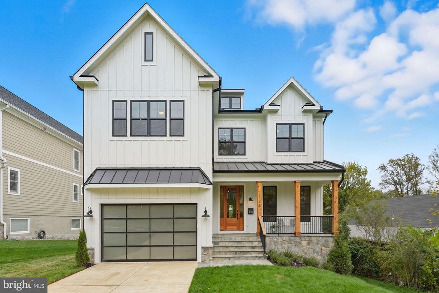 Welcome to this stunning, newly built modern Craftsman, where elegance, comfort, and convenience meet. Spanning three meticulously finished levels, this 6-bedroom, 6.5-bath masterpiece is beautifully designed for luxurious living and effortless entertaining.

From the moment you arrive, a charming covered flagstone front porch welcomes you, leading to a grand fir entry door with sidelights. Inside, discover soaring 10’ ceilings, wide-plank European white oak hardwoods, and exquisite custom craftsmanship throughout. The gourmet chef’s kitchen is a showstopper, featuring Jenn Air stainless steel appliances including a built-in 48” refrigerator and 48” gas range, Delta pot filler, Luma Taj quartz countertops/backsplash, designer cabinetry, and under cabinet lighting. Entertain with ease in the formal dining room, or gather in the inviting living area with a cozy gas fireplace.

A spacious butler’s pantry with a dual-zone beverage center and walk-in pantry provides abundant storage and prep space, perfect for hosting. The main level also offers a private office and a separate main level ensuite.

Upstairs, retreat to the luxurious owner’s suite with two walk-in closets and a spa-inspired bath featuring a wet room with soaking tub, skylights, dual vanity, and designer tile. Three additional ensuite bedrooms, a versatile loft, and a well-appointed laundry room complete the upper level.

Enjoy endless possibilities in the fully finished lower level, offering a media room, recreation room with wet bar and beverage center, plus a sixth ensuite bedroom. Step out to your private, backyard oasis complete with a TimberTech deck and Impression railings, gas line for grilling, lush landscaping, and mature trees.

Built for lasting comfort and peace of mind, this home features dual-zone Trane HVAC, a 75-gallon gas water heater, two 200-amp panels, Andersen windows, architectural shingle roof, Sonos surround sound with 10 built-in speakers, and CAT6 wiring throughout.

Unbeatable location with quick access to West Falls Church Metro (1.5 miles), Tysons Corner (5 minutes), Route 66, 495, 270, and the Dulles Toll Road for effortless commuting to Falls Church City, Arlington, and D.C. Enjoy the convenience of Whole Foods, Trader Joe’s, and Starbucks just moments away.

This move in ready dream home offers the ultimate blend of style, space, and location ready for you to make it your own!