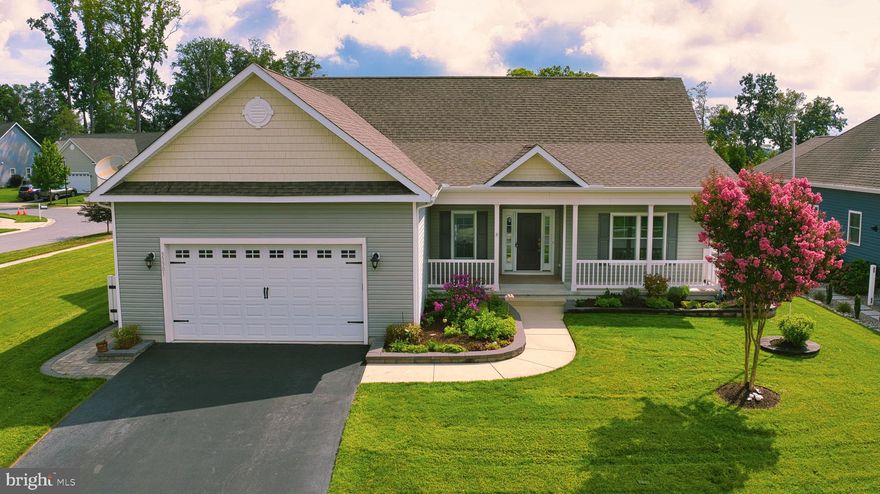 Discover the charm of coastal living in the desirable Marina at Peppers Creek community, where water features enhance your lifestyle. This beautiful detached home, built in 2015, offers 1,841 sq. ft. of thoughtfully designed space, featuring 3 spacious bedrooms and 2 full bathrooms. The home's interior is freshly painted and the home in great condition.  The inviting gas fireplace adds warmth to your gatherings, while the open layout encourages seamless entertaining. Embrace the community's exceptional amenities, including a refreshing outdoor pool, a well-equipped exercise room, and a welcoming clubhouse. Enjoy direct access to the Indian River Bay, perfect for boating enthusiasts, with a convenient boat ramp and pier/dock facilities at your fingertips. Slips are available for purchase, meaning your boat can just be steps from your home and ready to use at a moment's notice!  Imagine weekends spent on the water, creating lasting memories with friends and neighbors. The neighborhood is not just about beautiful homes; it's a vibrant community with parks and recreational facilities that promote an active lifestyle.  With an attached garage and a low-maintenance lot, this property is perfect for those seeking a blend of comfort and leisure. Enjoy your private hot tub, spacious hardscaped patio, water feature and raised garden beds.  Experience the tranquility of waterfront living while being part of a friendly community that values connection and outdoor enjoyment. Don't miss your chance to call this coastal retreat home!

***Seller's giving a $1,500 credit to compensate buyer for wood floor repairs in main bedroom***