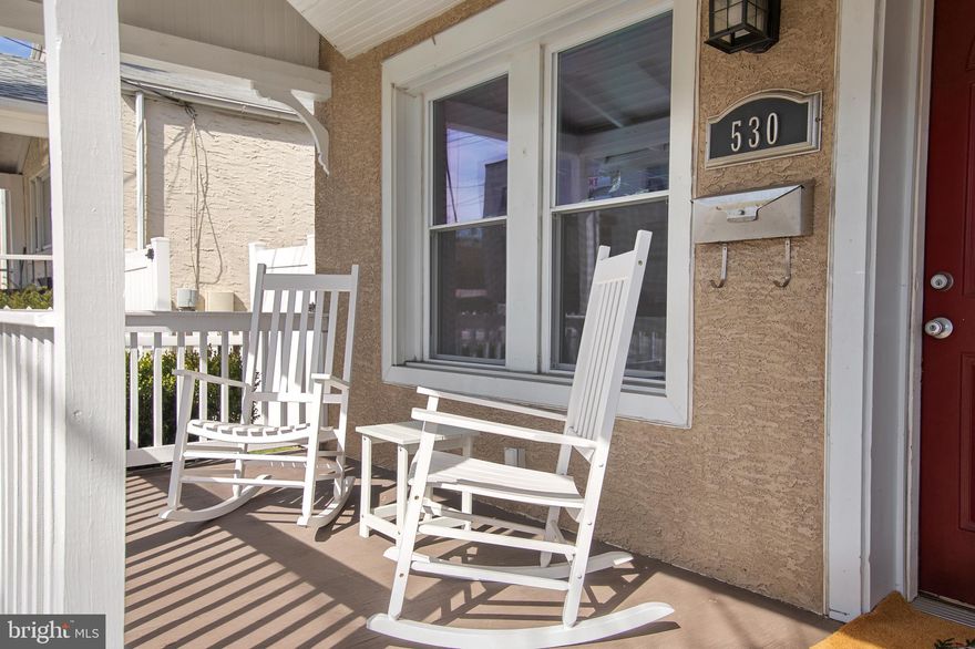 Terrific Conshohocken property! Updated and well maintained. Featuring excellent room sizes, hardwood floors throughout, updated kitchen & baths, great kitchen storage and prep space, new windows & doors (2022), recessed lighting, convenient main floor laundry and powder bath. Additional features include a lovely covered porch and easy to maintain backyard, clean basement that isn't scary, private parking for 2 cars, convenient access to the Spring Mill train station and all of the amenities Conshohocken has to offer.