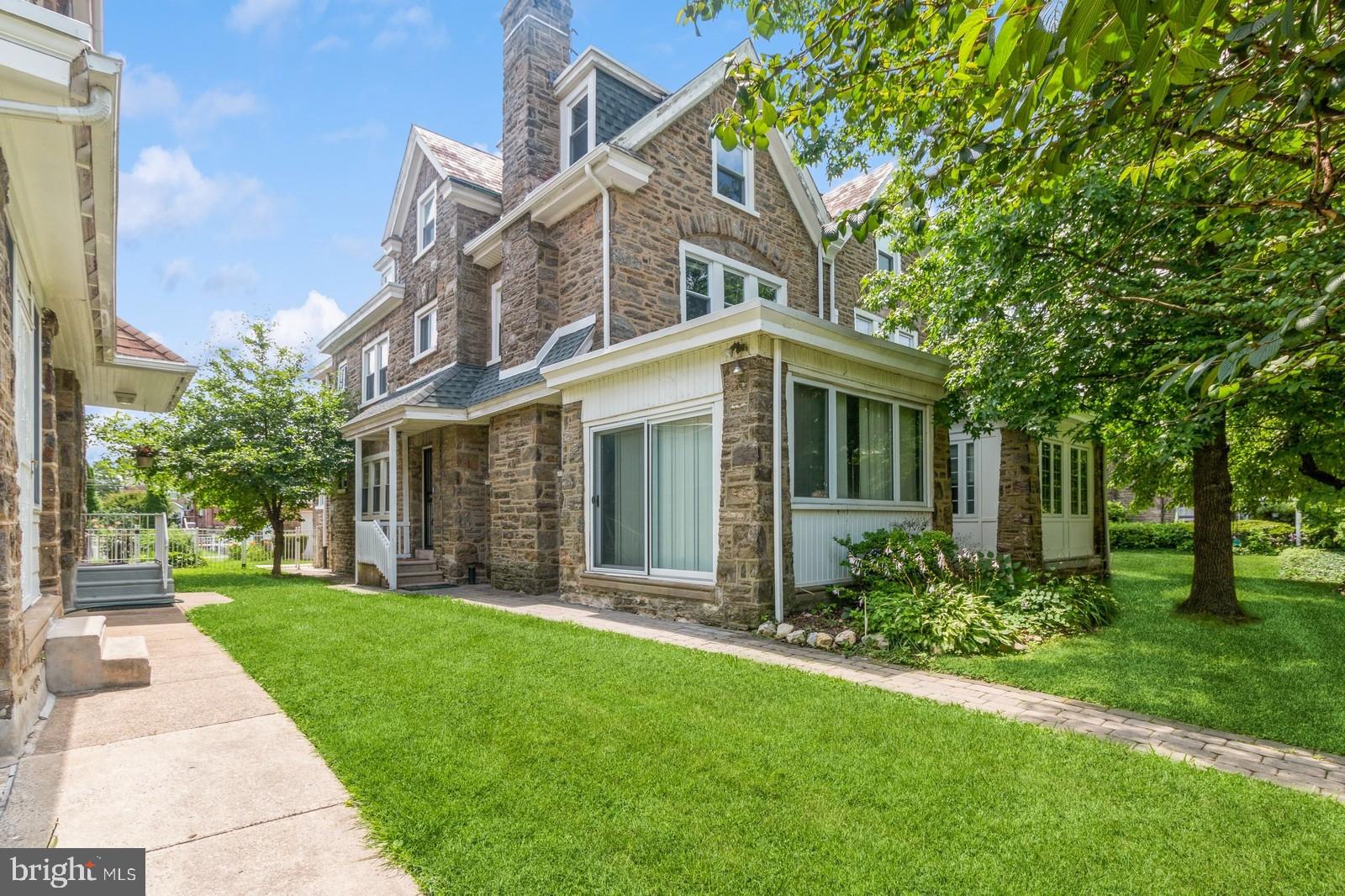 It is so hard to say good bye this family has filled this house with laughs, love and great memories for over 45 plus years. Classic East Mt airy stone colonial twin just waiting for your person touch . Hello big house lovers!! Spacious 3-story twin featuring Living room with gas logs , 5 bedrooms, 5 bathrooms (3 full, 2 half), a finished basement, with laundry area , a detached 1-car garage and fenced rear patio . This home offers generous square footage, a functional layout, and key recent updates, while being sold as-is.
Recent improvements include: Full interior repainting (all rooms and hallways), Electrical overhaul: all 2-prong outlets updated to 3-prong, Replacement of the back window and Replacement of sink and stack pipe in the powder room off the kitchen.
