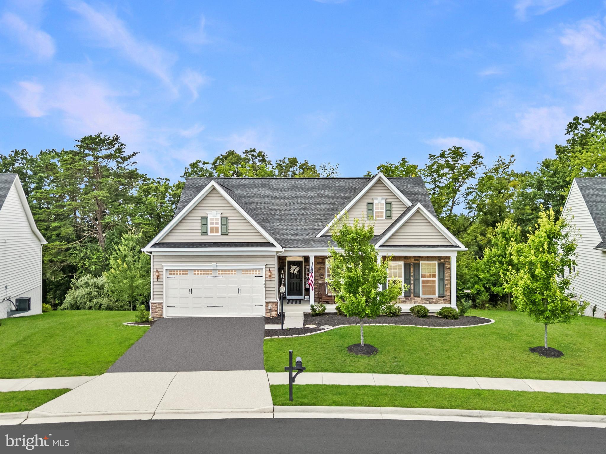 This highly desirable Carolina Place floorplan is ideally situated on a cul-de-sac backing directly to Lake Frederick, offering unparalleled serenity and scenic beauty. Fewer than 10% of homes in Lake Frederick back to the lake!
Experience main-level living at its finest with a serene primary suite, complete with a tray ceiling and a full bath featuring a soak-in tub, a walk-in shower, and a walk-in closet. A second bedroom and another full bath provide flexibility for guests or family, and the laundry room is conveniently located on this level. For those working remotely, a dedicated, light-filled office provides a private and quiet workspace.
The main level boasts soaring 9-foot ceilings and oversized windows, bathing the space in natural light. The heart of the home is the living room, featuring a cozy double-sided fireplace that extends to the covered and screened-in back deck, ensuring comfortable enjoyment in any season.
The gorgeous kitchen offers white cabinets with a large island, granite countertops, and a pantry. The dining area, conveniently located next to the kitchen, is also filled with light, perfect for everyday meals or entertaining.
The lower level is a home in itself, complete with a huge rec room with a wet bar, a spacious third bedroom, another full bath, and a versatile large room that can be transformed into a media room, game room, or an extra-large office.
And while you will fall in love with the interior, the exterior truly closes the deal. Step outside to a thoughtfully designed outdoor living space featuring a covered & screened-in deck, seamlessly extended by an open-air deck. Stairs from here lead down to an expansive patio, together offering the perfect setting for those who like to entertain or simply enjoy a quiet evening surrounded by nature. Enjoy direct views of the lake behind your home, complemented by distant vistas of the majestic Blue Ridge Mountains. This home is truly a peaceful and scenic retreat. Don't miss this opportunity!