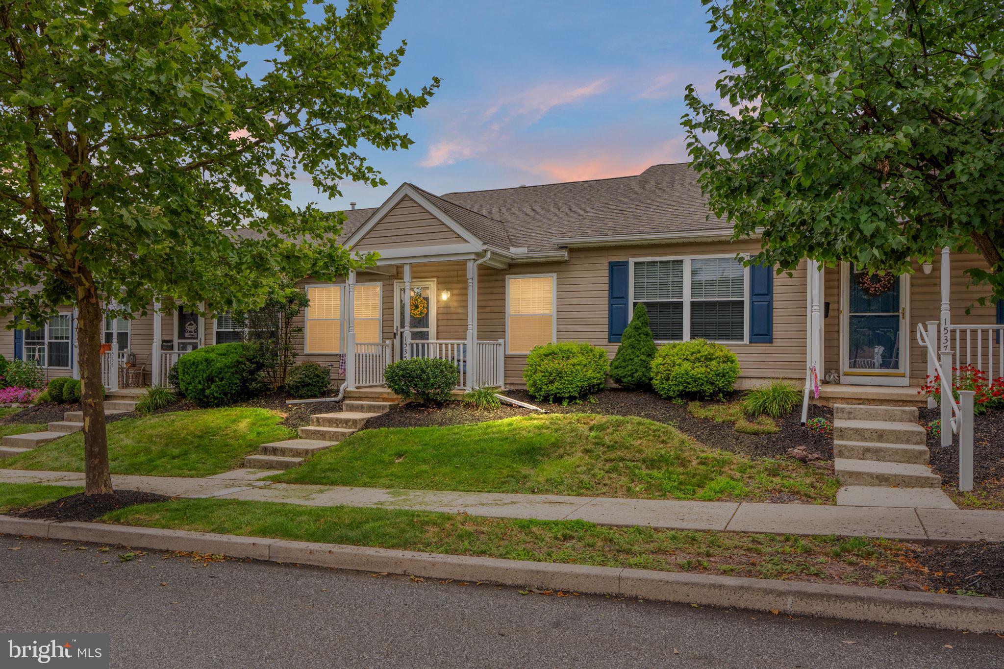 ** OPEN HOUSE Saturday Aug 2nd 10am-12 noon ** Welcome to 1535 Glasgow Street—a well-maintained and inviting 2-bedroom, 2-bath home located in Manatawny Village. This home offers a lifestyle centered on comfort and convenience in a 55+ community. Enjoy maintenance-free living with exterior upkeep, lawn care, and snow removal all included in the monthly HOA. There is also access to the community clubhouse. The home is an interior unit built on a slab and offers one-floor convenience. The inviting living room has great natural light, there is a spacious eat-in kitchen, and two nice sized bedrooms and full baths. Everything you need is accessible with a separate laundry room, one-car garage, off street parking space, and cozy rear patio for relaxing. The HOA fee is $420 per month coupled with low taxes make this an affordable option for anyone on a fixed-income.