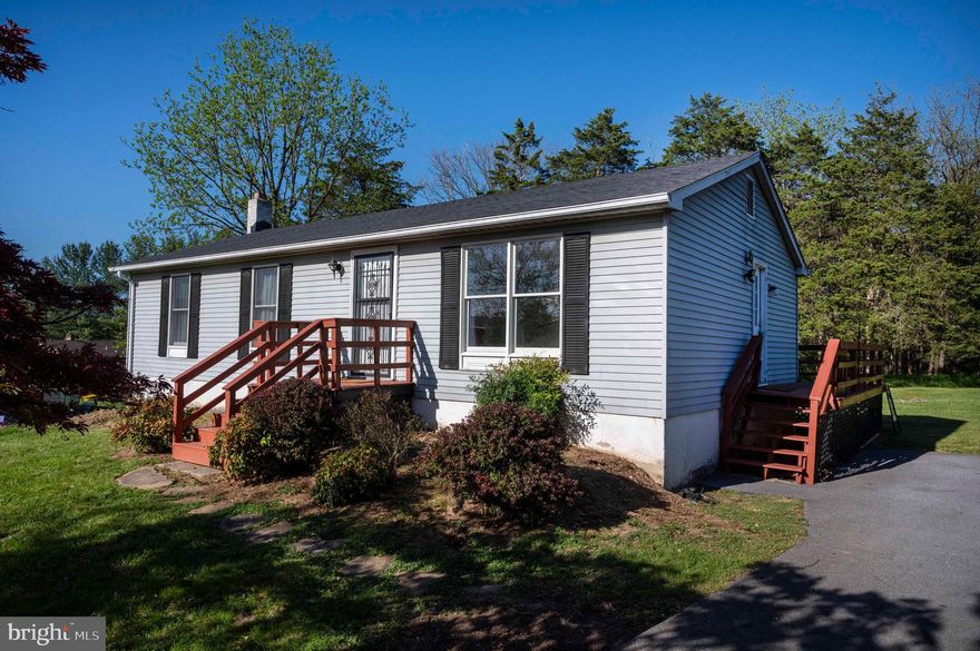 Cute Rancher located in Toms Brook Subdivision  "Brook Village"  Located at the end of the cul-de-sac and backs to the woods.   Offers 3-bedrooms, 2-full baths.   Primary Bedroom has an attached bathroom.  (walk in shower)  Country Kitchen with Dining area .  Basement has a  partially finished Family room with stone hearth for wood stove.    A few steps out of basement to backyard.  Large Deck on Back.  (Deck was just restained after photos)  NEW ROOF (30 yrs. Architectural Shingles)  New Garbage Disposal.   New Washer.  Newer Water Heater..

Disclaimer:   The information contained hereinis for informational purposes only.  Sager Associates makes no representation as to the accuracy or reliability of the information.  Buyers should exercise their own due dillgence in the investigation of matters related to the property that are material to a buyers decision to purchase any property listed for sale by Sager Associates.