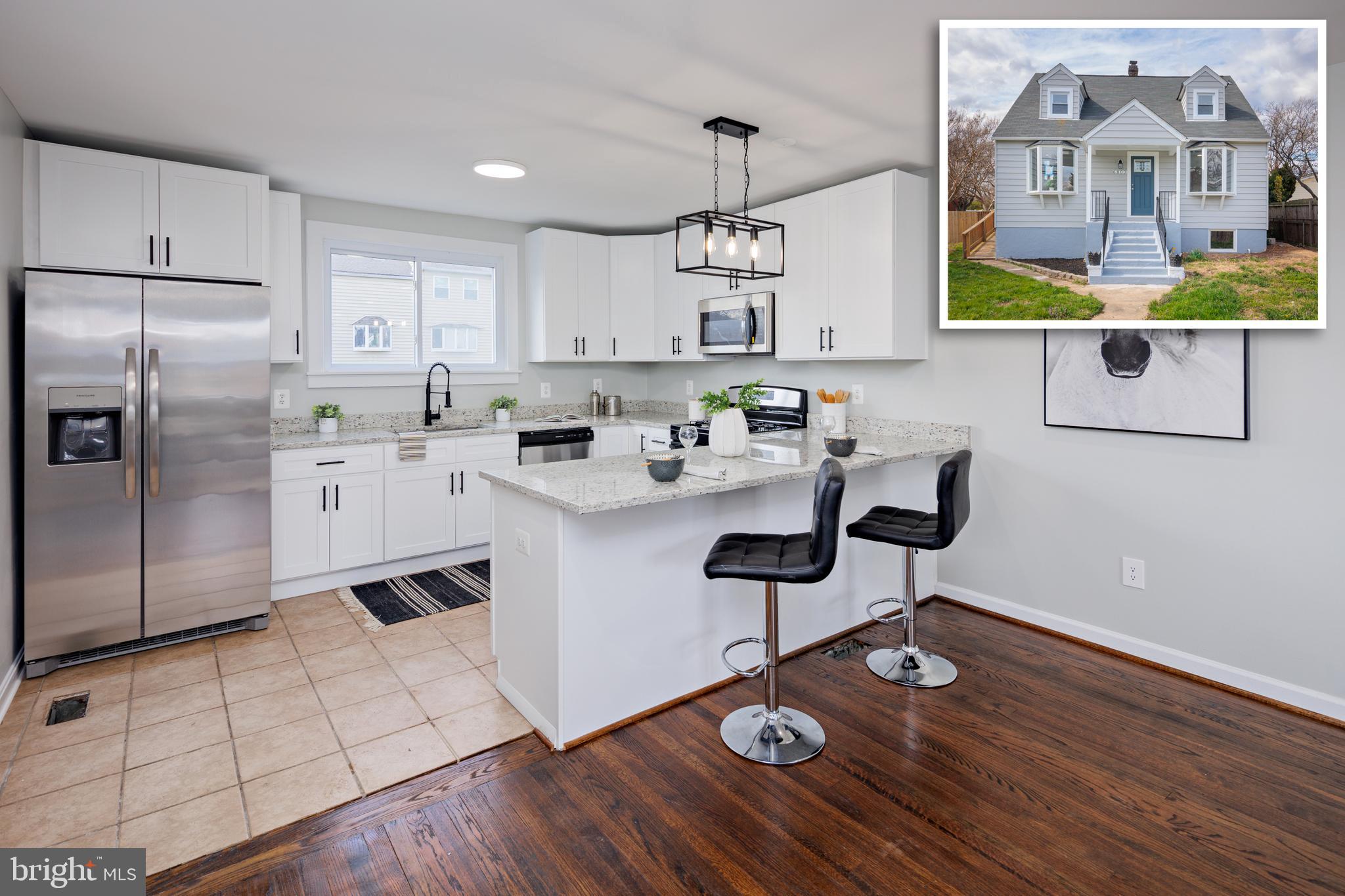 PICTURE PERFECT RENOVATION IN GRACELAND PARK! Enter into a large and light-filled living area with beautifully refinished hardwood floors that seamlessly flow throughout the living and dining area. Enjoy a completely updated kitchen with ceramic tile, custom white shaker cabinetry, granite countertops and stainless steel appliances. On the main level are two generously sized bedrooms and a hall bathroom that has been completely renovated with custom ceramic tile throughout. Upstairs you will find an additional two large bedrooms, a large walk-in closet and a huge newly constructed bathroom. The upstairs can be used as two bedrooms or as one very large master suite! Enjoy your own private oasis outside on a sunny day with a spacious backyard and In-Ground Pool. There is a large privacy fence around the entire backyard so you can rest and relax in peace. This house has been renovated from top to bottom with too many upgrades to list. All work has been done with the required permits and has been performed by licensed contractors. House is vacant and easy to show so schedule your showing today!