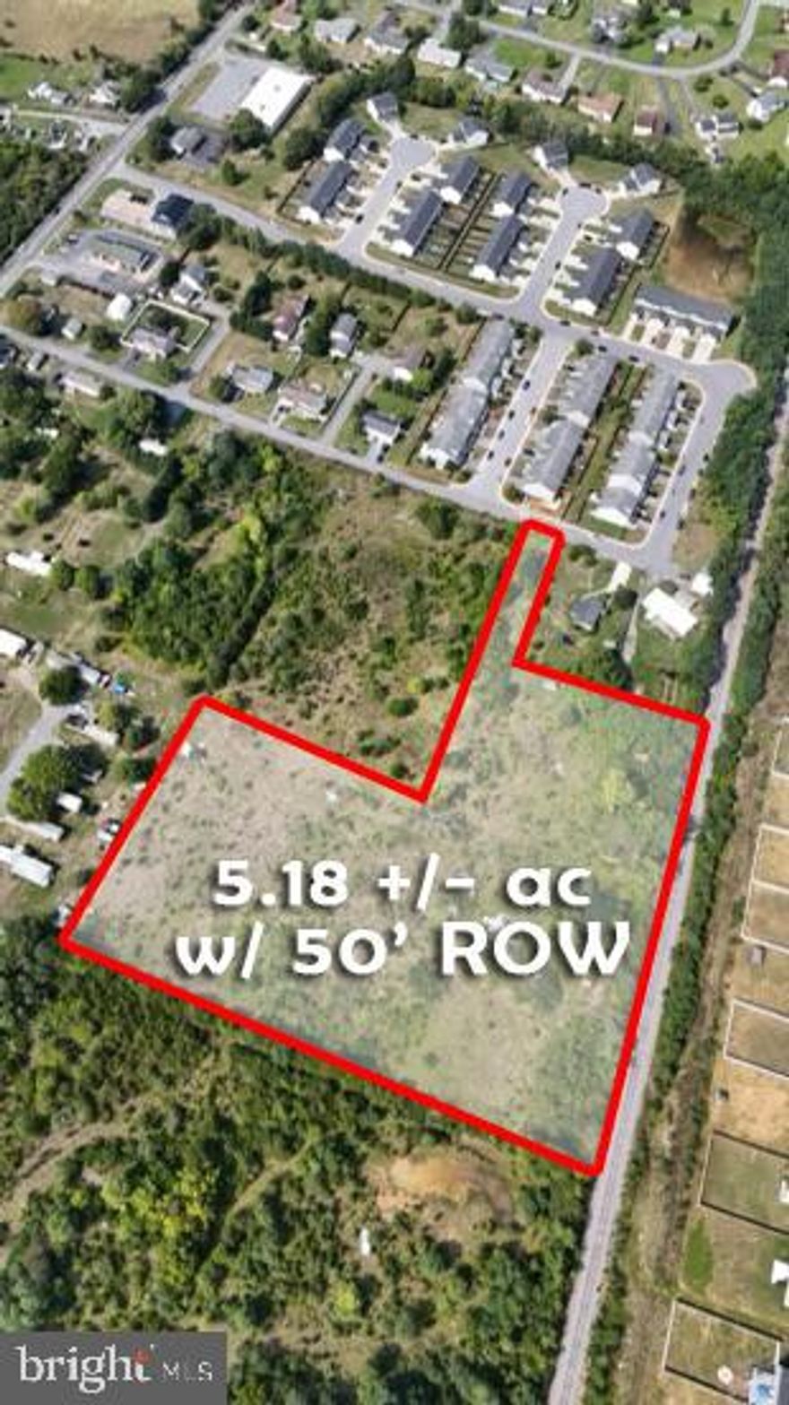 APPROVED FINAL SURVEY - this 5.18 +/- ac parcel is ready for your next investment. Perfect for Residential, Townhouses, Commercial or the like...public water and sewer are within reach next door (subject to a tap and install fee).