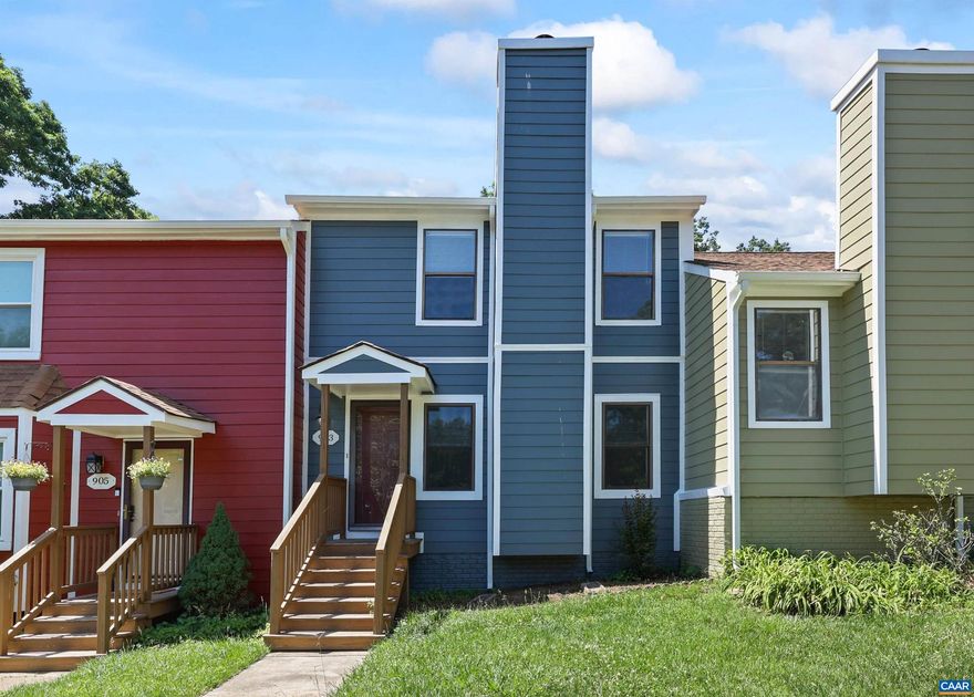 Welcome home to this lovely interior townhome with great curb appeal and full of potential ready for your finishing touches. The home welcomes you with the inviting living area that features a cozy fireplace, and the large open kitchen. The kitchen features an adjoining dining space that walks out to a deck?perfect for relaxing or entertaining. The primary suite includes two closets and a private ensuite bathroom making it a true retreat. The fully finished lower level is a flexible space with its own entrance giving it potential to be its own suite. The lower level walks out to a plush, green backyard that offers endless possibilities, from gardening to outdoor lounging. This home has great bones and just needs a bit of TLC to truly shine. Located close to Charlottesville High School, the MLK Performing Arts Center, scenic trails, and major commuter routes, this home offers both comfort and convenience. Don?t miss the chance to make it your own!