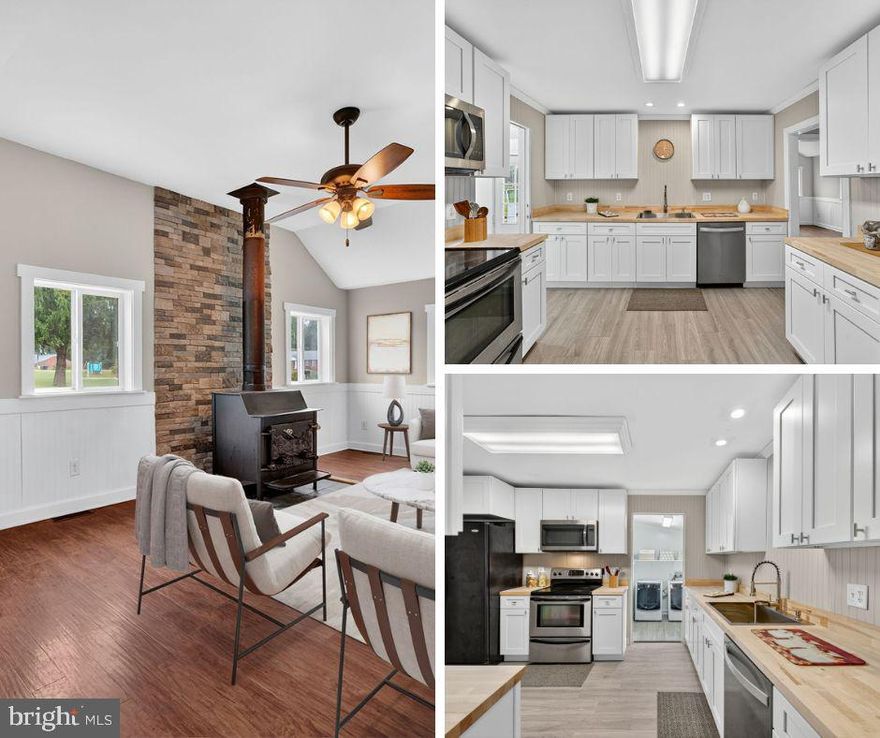 Set back on a full 1-acre lot, this classic brick rambler offers just the right updates in a convenient King George setting. With close proximity to Dahlgren Naval Base, Colonial Beach, Historic Fredericksburg, Potomac & Rappahannock Rivers, Route 1  & Route 301 and I-95, this home combines everyday practicality with the benefit of a more rural backdrop.  Approximately 1 hour 15 minutes to Reagan & Richmond Airports.

RECENT UPDATES:
Freshly Painted Interior
New Carpet in the Primary Bedroom
New Kitchen Cabinetry, Butcher Block Countertops, Updated Sink and Faucet
New LVT flooring in the Kitchen and Laundry Room
Full Septic Inspection  & Pumping Completed - No Issues
Sump Pump Installation in Basement
New Low E Windows Installed in Basement
Exterior Basement Window Wells Installed
Installed  Extra Dirt Around the House  to Create Positive Water Drainage Away From House
Majority of Downspouts Have Been Buried Into Drain Pipes That Have Pop-ups Between 9-10 Feet Away From House 
Basement and Crawl Space Has Conditioned Air
Updated Concrete Footers and Steel Columns to Support the Center Structural Beam For The House
R10 Value Styrofoam Insulation Installed on Exterior Basement and Crawl Space Walls

ADDITIONAL FEATURES:
3 Bedrooms, 2 Full Baths
Dishwasher 2023
Hardwood Floors in the Living, Dining, Family Room and Bedrooms
Family Room with a Wood Stove—a cozy touch for cooler seasons
Side Porch and Back Patio to enjoy the beautiful backyard setting
Fully Fenced Yard—ideal for outdoor projects, pets, or just extra space 2022
Septic Distribution Box 2020
Roof 2019
Water Softener System 2019
Heat Converted to Heat Pump System 2019
Maintenance Free Exterior Fascia & Trim Wrapped in Vinyl Clad Aluminum, Gutters & Downspouts 2020 
All windows updated except for the front Dining and Living Room

Whether you're commuting to the base, heading into town, or seeking a bit more breathing room, 10048 Dahlgren Rd provides a one level living option in a location that works.