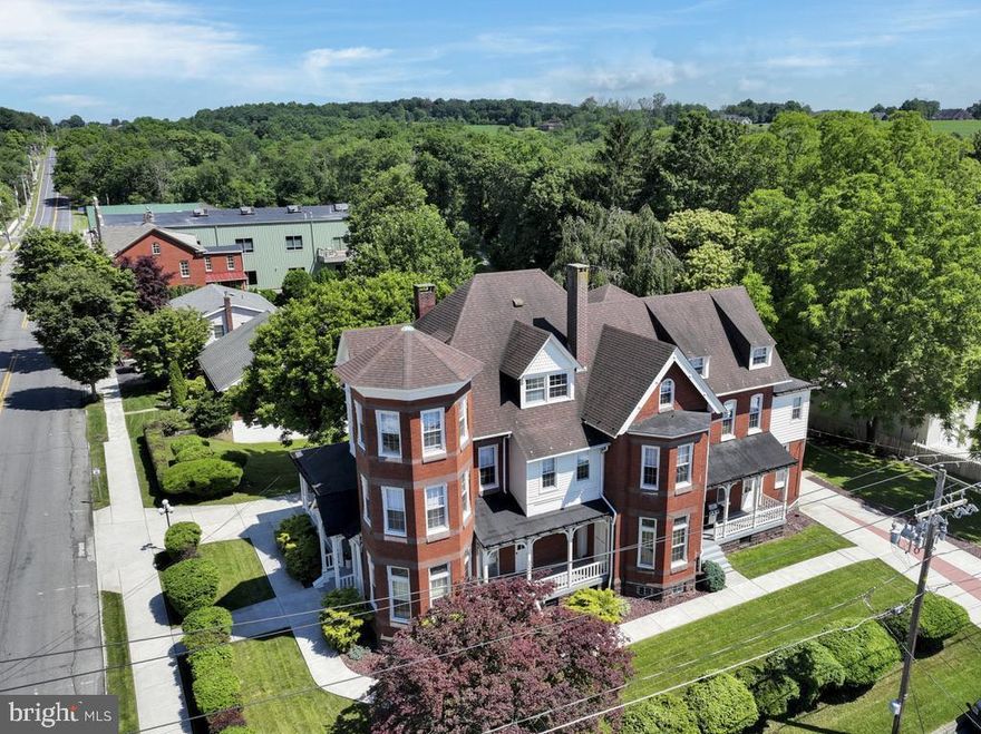 Impressive space for a law office or other professional services with living space.  Exceptional old world Victorian era mansion oozes with charming original details including dozens of stained glass windows, 12 foot ceilings, exquisite chestnut woodwork and  decorative antique fireplaces all nestled in the delightful small town of Orwigsburg.  This executive space includes the entire first floor with over 2000 square feet of living space, 4 porches, and the private use of the driveway and garage. In addition to four expansive rooms that can be used as living, family, bedrooms or office this home features an exquisite kitchen with granite counters, marble flooring, and a counter bar which flows into the large dining area and adjacent laundry room.  The main bathroom is enhanced with a garden tub, dual sink and cabinets galore. A large pocket door allows for low-impact professional space in the front with living quarters in the rear. Storage and other space available in the very nice basement (has direct access). 
Owner is a licensed realtor.