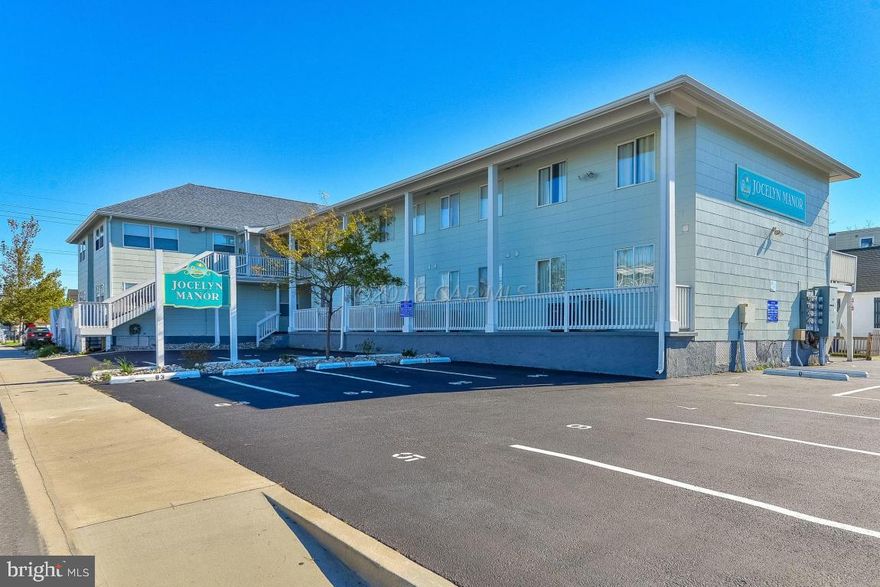 Completely redone investment property only 2 short blocks to the ocean! Consistently grossing over 20k in annual rental income. Continue to rent this two bedroom condo with two full baths or enjoy as your second home. Great bay view from the living area, one assigned parking space, outdoor pool, and DirectTV included in the condo fee.