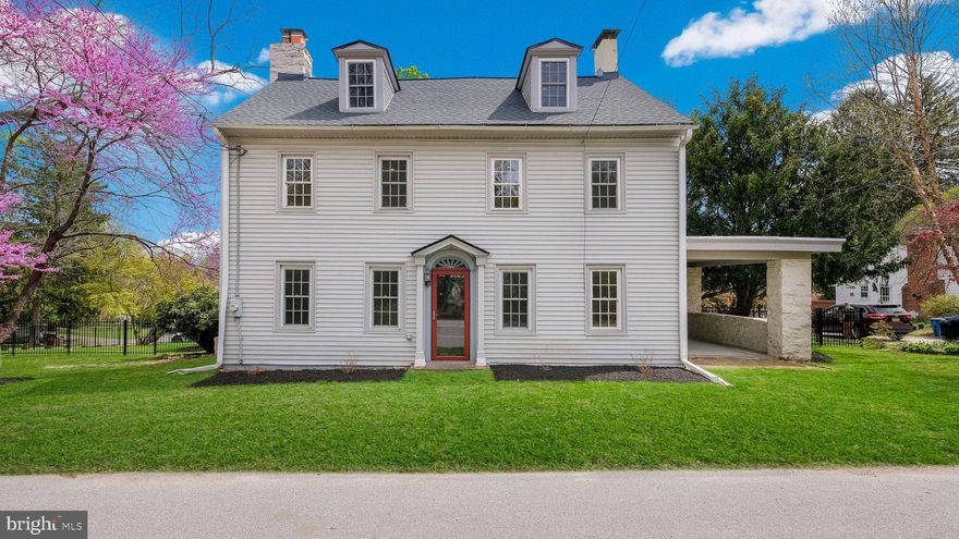 Welcome to a rare and perfect blend of historic charm and modern upgrades!  Currently configured as a 5-bedroom, 1.5 bath home, this property can easily be converted to create a spacious primary suite, resulting in a 4-bedroom, 2.5 bath layout. This beautifully maintained 5-bedroom home, originally built in 1840 with portions dating back to the 1700s, is situated on over a half-acre of majestic, landscaped grounds. This beauty features original hardwood floors, abundance of natural light, and multiple spacious living areas including a formal living room and a warm, inviting family room with fireplace. The updated kitchen offers a stylish mix of butcher block and solid surface countertops, stainless steel appliances, farmhouse sink, upgraded cabinetry, and flows directly into a grand formal dining room perfect for entertaining. A first-floor laundry/mudroom with additional pantry storage adds everyday convenience. The second level includes five generously sized bedrooms, all with hardwood flooring, including a primary suite with a walk-in closet and vanity area, along with updated bathrooms throughout. The current layout offers a unique opportunity to easily convert an adjacent bedroom into a dedicated primary bathroom, creating a true master suite, as it already features a convenient walk-through connection. Major system upgrades include a three-zone newer HVAC system with two Central air units and two furnaces, a newer roof with a 50-year warranty, updated plumbing, new 1/2 bath and Levolor real wood blinds throughout.  Outdoor living is equally impressive, featuring a charming side porch with a swing, a paver patio, wrap-around porch, and a fully fenced yard ideal for both relaxation and entertaining. The private, long driveway provides ample parking for at least four vehicles and has been recently relocated and sealcoated. The property is enhanced with new sod, professional landscaping and fully fenced in backyard creating a peaceful and inviting setting. A standout feature is the detached approximately 1,000 sq ft barn equipped with a sub-panel, updated wiring, and EV charging hookup, offering incredible flexibility for a workshop, gym, studio, or additional storage.  The home has been thoughtfully renovated with refinished hardwood floors throughout and fresh paint, blending timeless character with modern updates. Additional highlights include solid wood doors, expanded closet space, an unfinished third level with heat offering future potential, and an unfinished basement with utility space. Located in the highly sought-after Wallingford-Swarthmore School District, this property offers exceptional convenience walkability to the train and bus, with easy access to I-476 and I-95, and just minutes from the vibrant downtowns of Media, Swarthmore, and Wallingford. This is a rare opportunity to own a historic home with modern functionality in an unbeatable location.