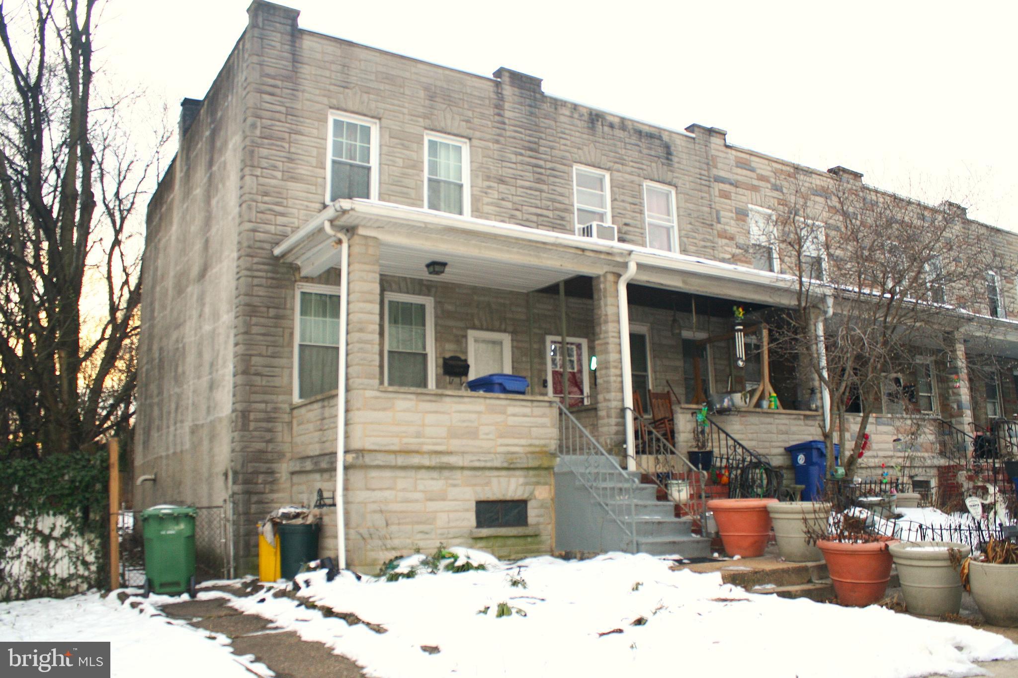 Price reduced on this prime investment opportunity located in Morrell Park in south Baltimore. This unique property is situated on one of the biggest pieces of land in the area with a fenced in yard. Rehabbed in 2023 from top to bottom including new roof and HVAC, this end unit row home features 2 bedrooms, 1.5 bathrooms, stainless steel appliances, and a covered porch for enjoying nice nights. Tenant has been in place since 2024 and pays $1,100 per month, and set to increase in August. Tenant also pays $80/ mo for water. Easy turnkey rental for any level investor.